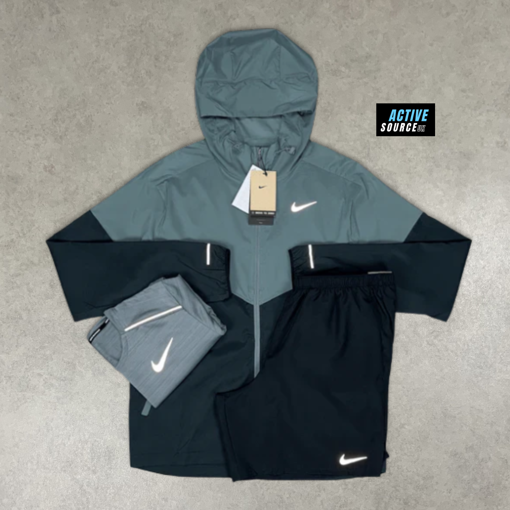 Nike Windrunner 3 Piece Set "Smoke Grey/Black"