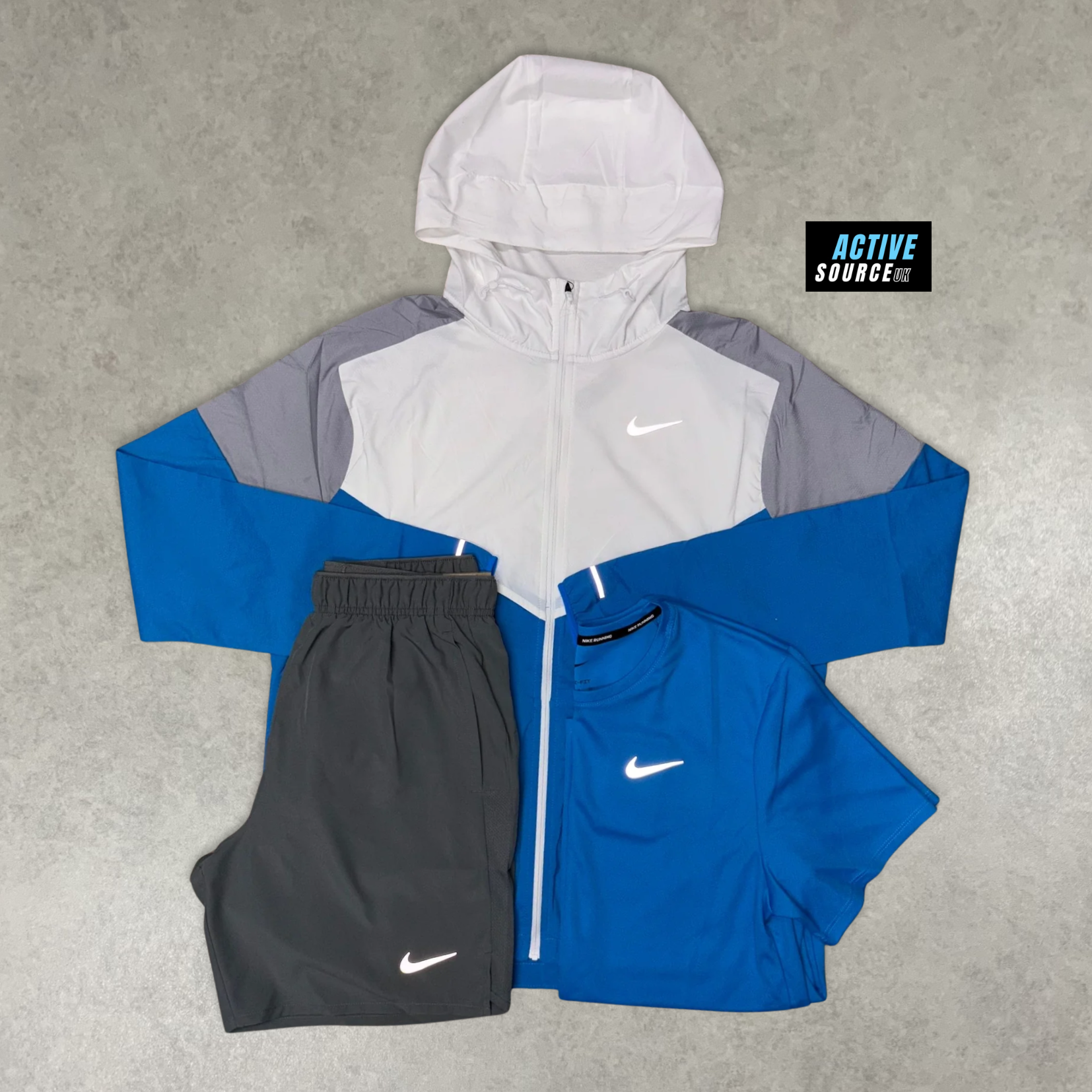 Nike UV Windrunner 3 Piece Set "Blue Hero/Grey/White"