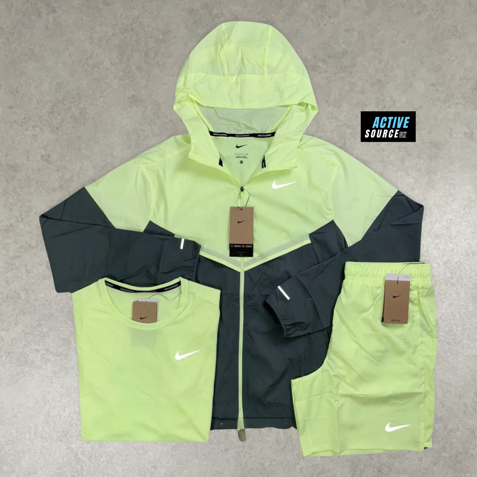 Nike Windrunner 3 Piece Set "Barely Volt/Smoke Grey"