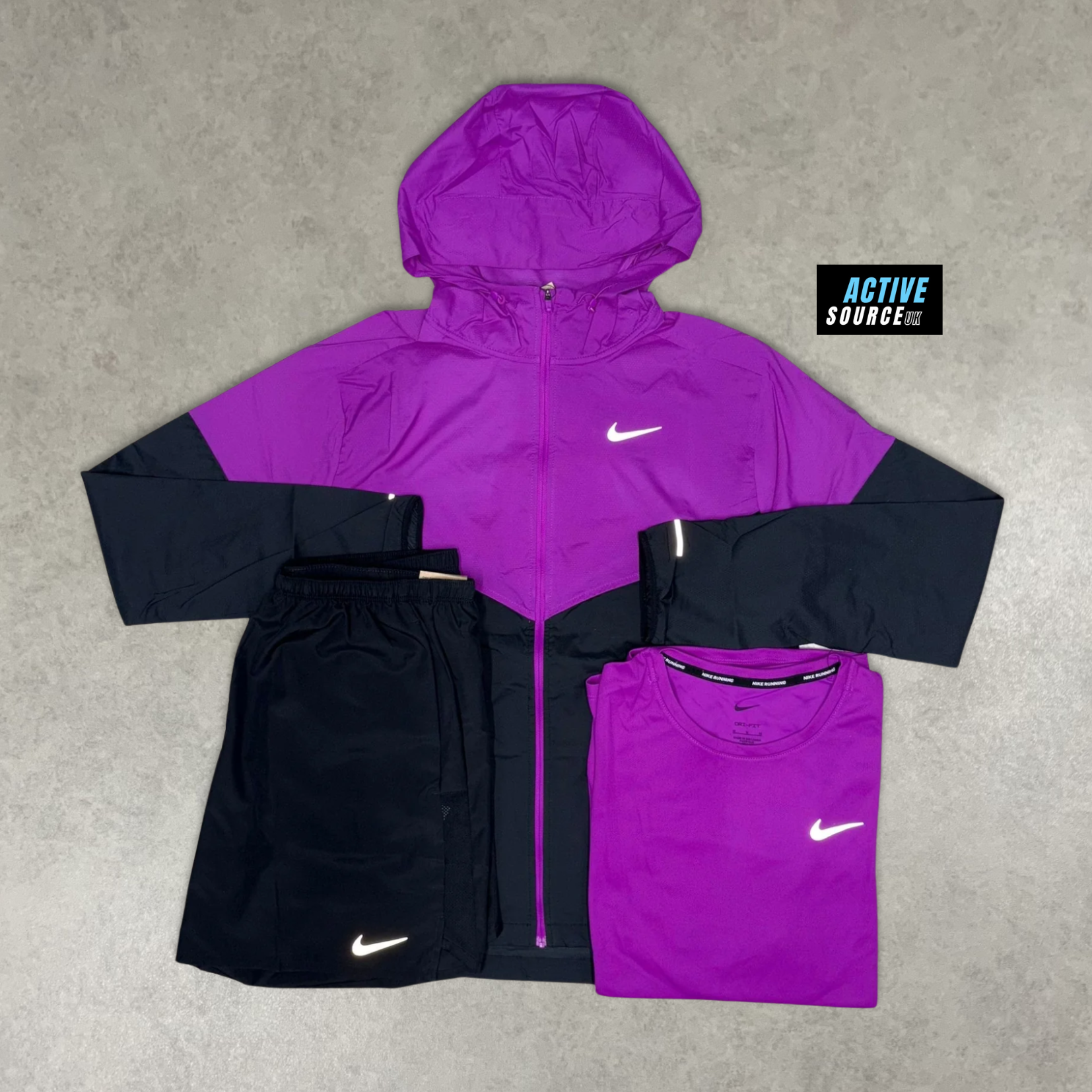 Nike UV Windrunner 3 Piece Set "Vivid Purple/Black"