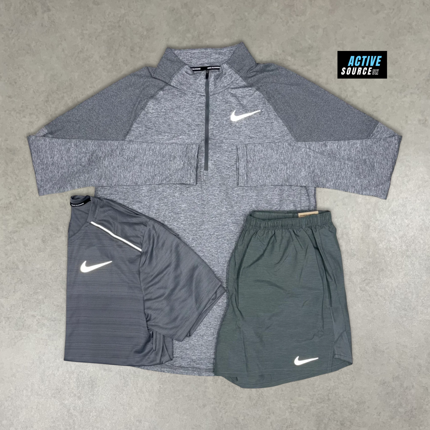 Nike Element 1/4 Zip 3 Piece Set "Smoke Grey"