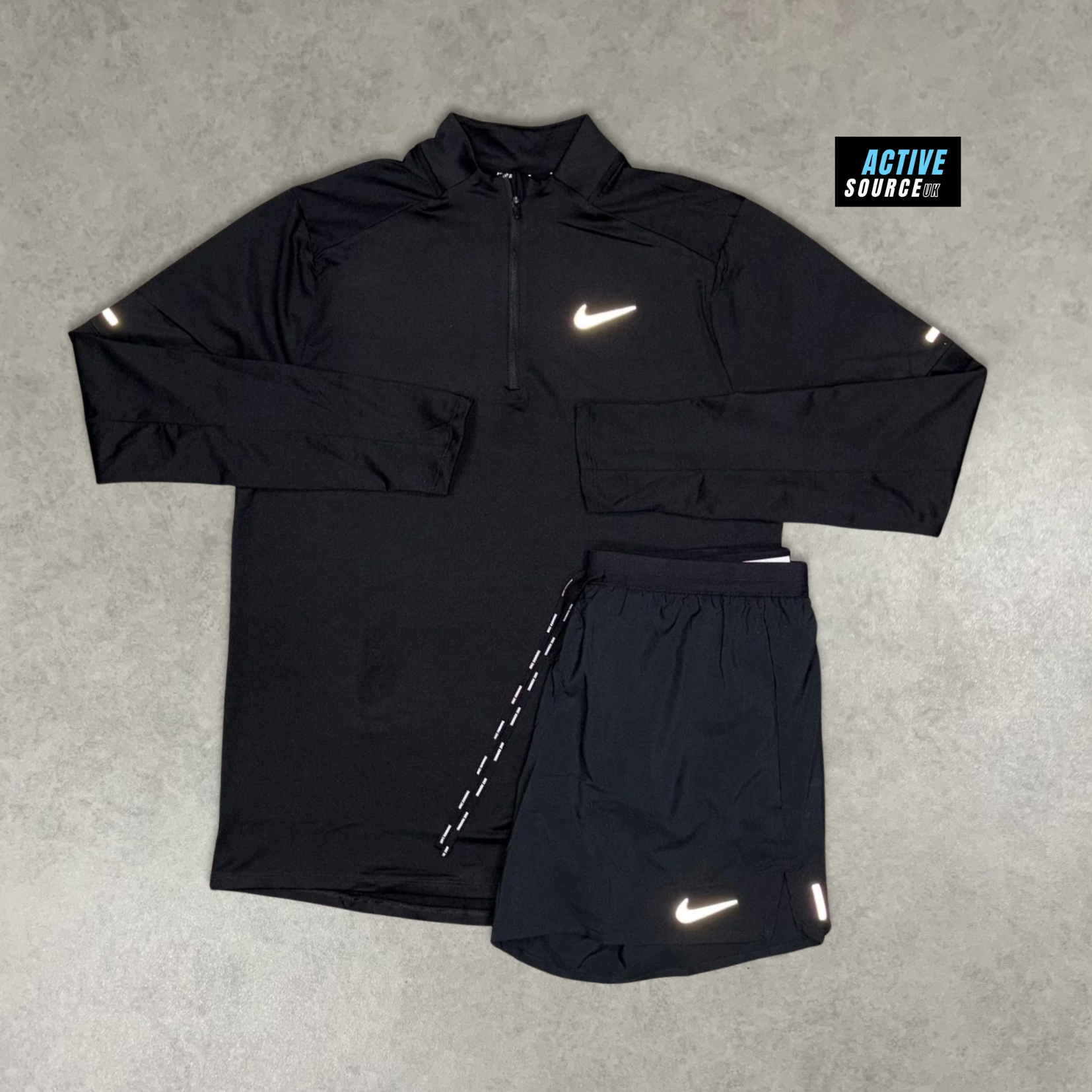 Nike Element 1/4 Zip Flex Set "Double Black"