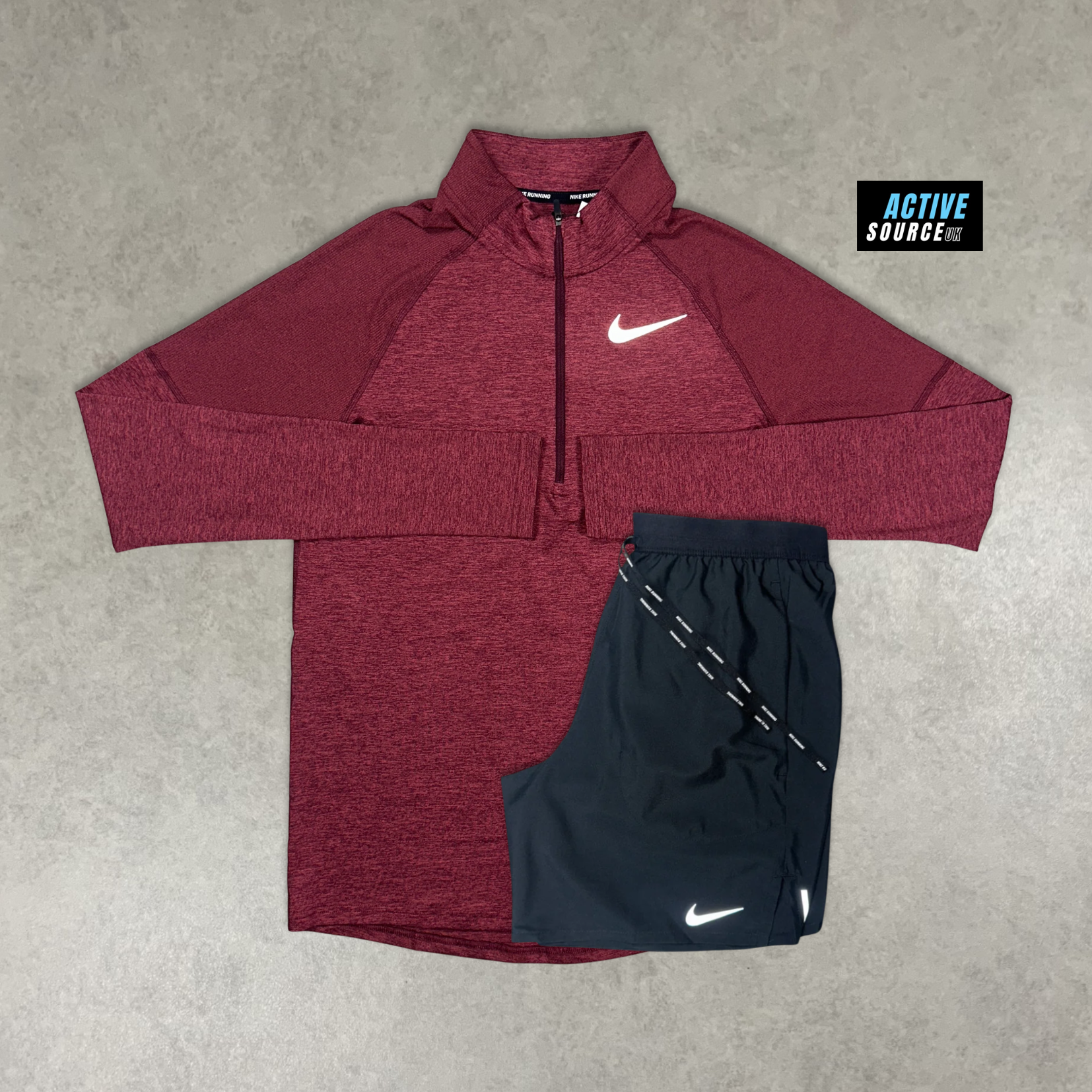 Nike Element 1/4 Zip Flex Set "Midnight Maroon/Black"