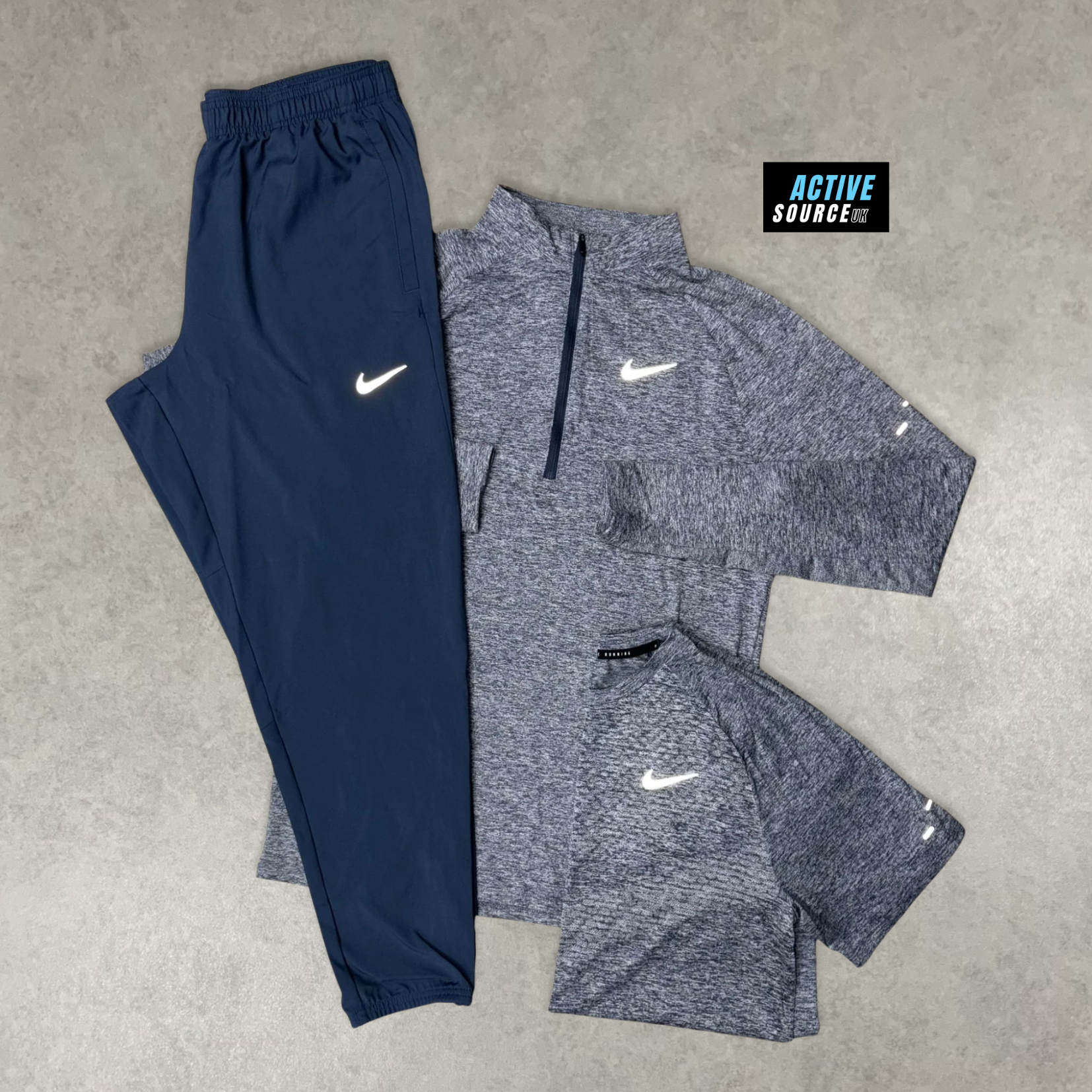 Nike Stride 1/4 Zip 3 Piece Tracksuit "Thunder Blue"