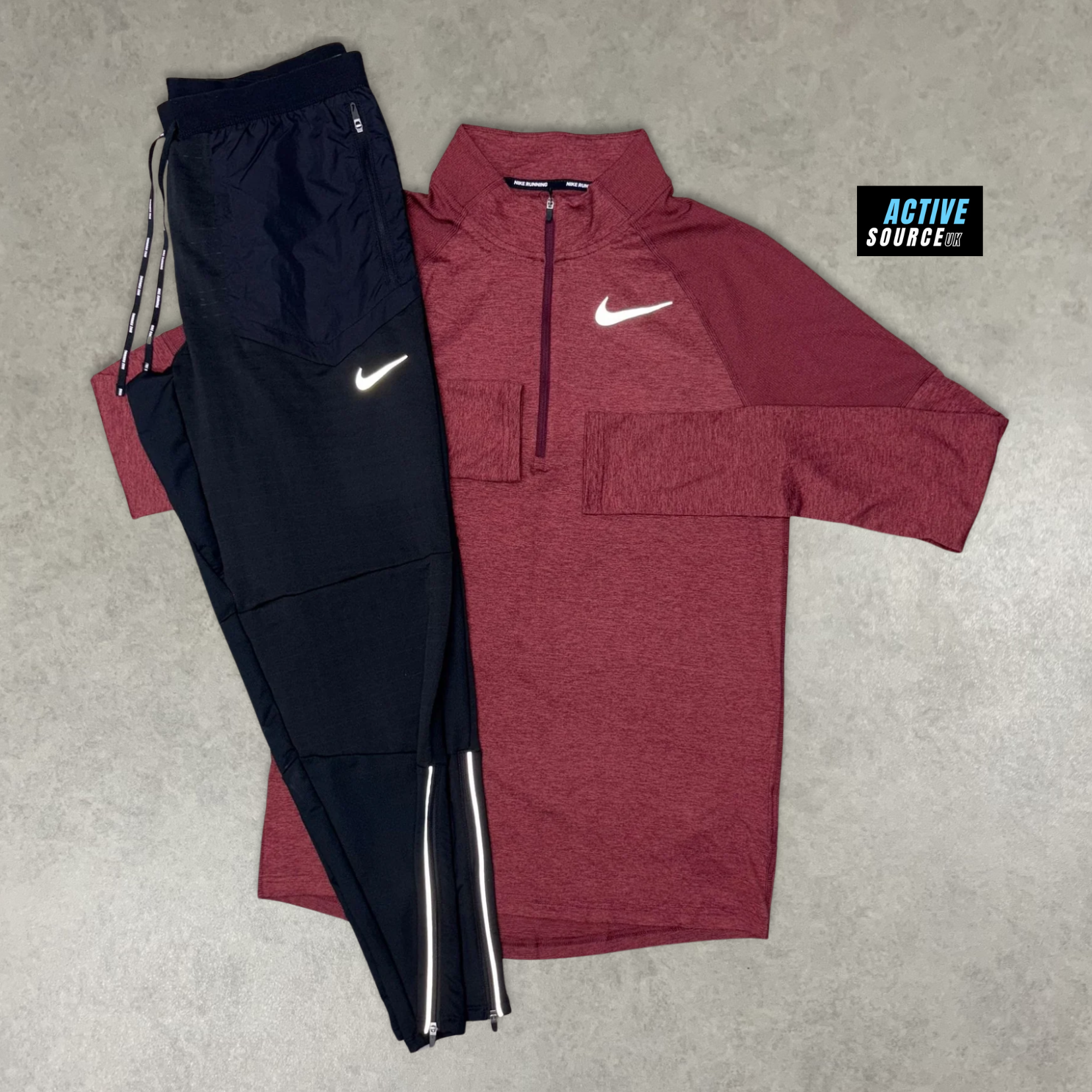 Nike Element 1/4 Zip Phenoms Tracksuit "Midnight Maroon/Black"