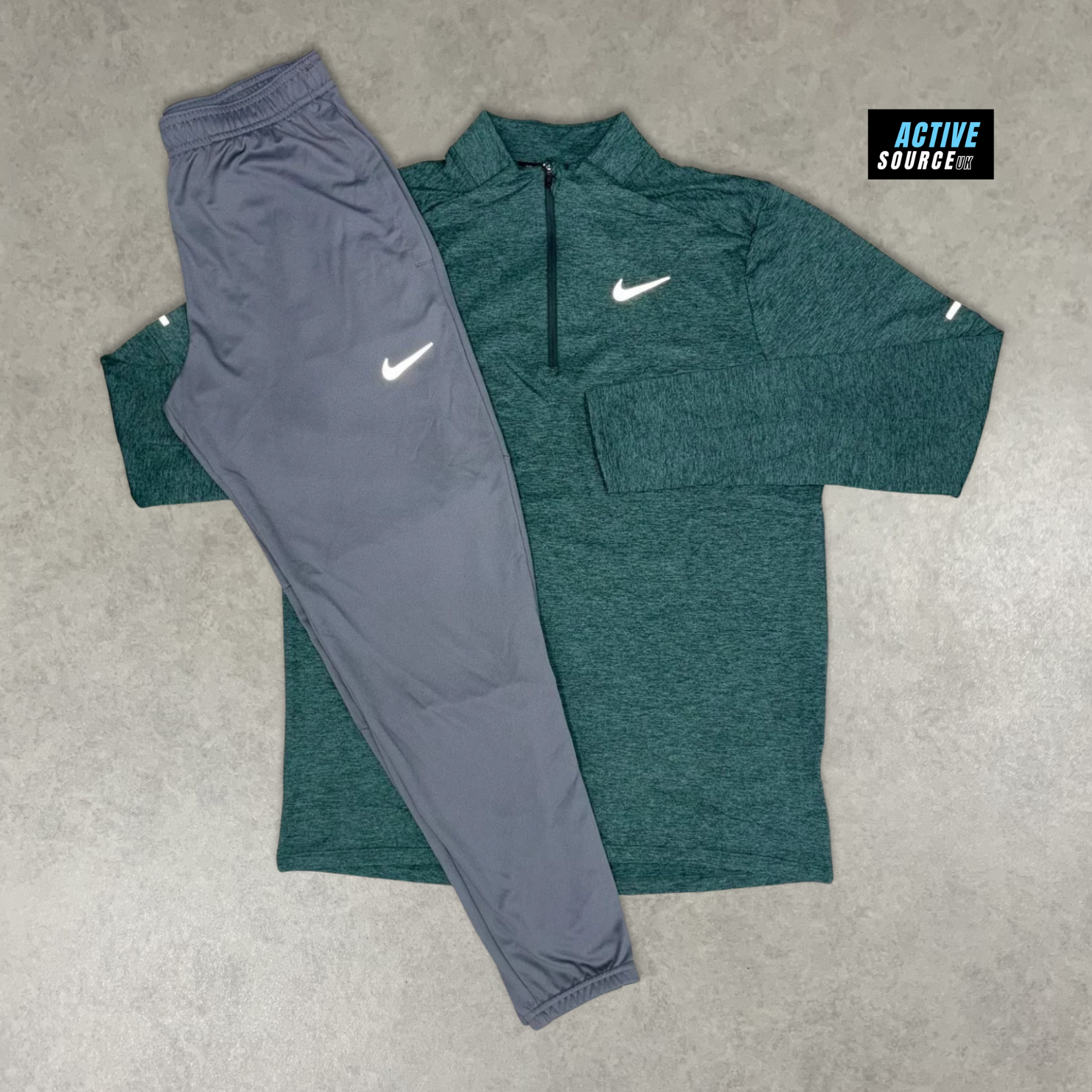 Nike Element 1/4 Zip Tracksuit "Vinatge Green/Grey"