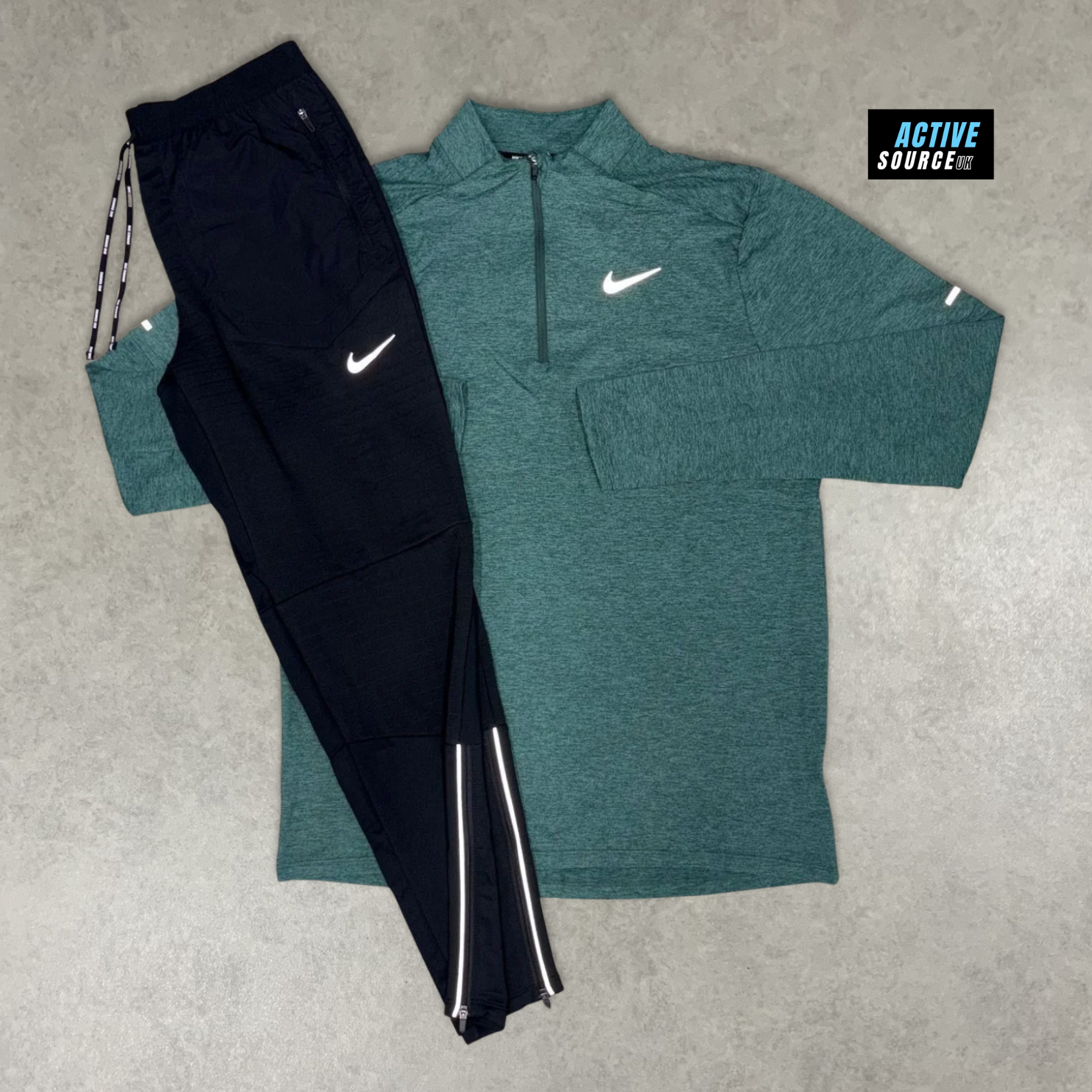 Nike Pacer 1/4 Zip Phenom Tracksuit "Vinatge Green/Black"