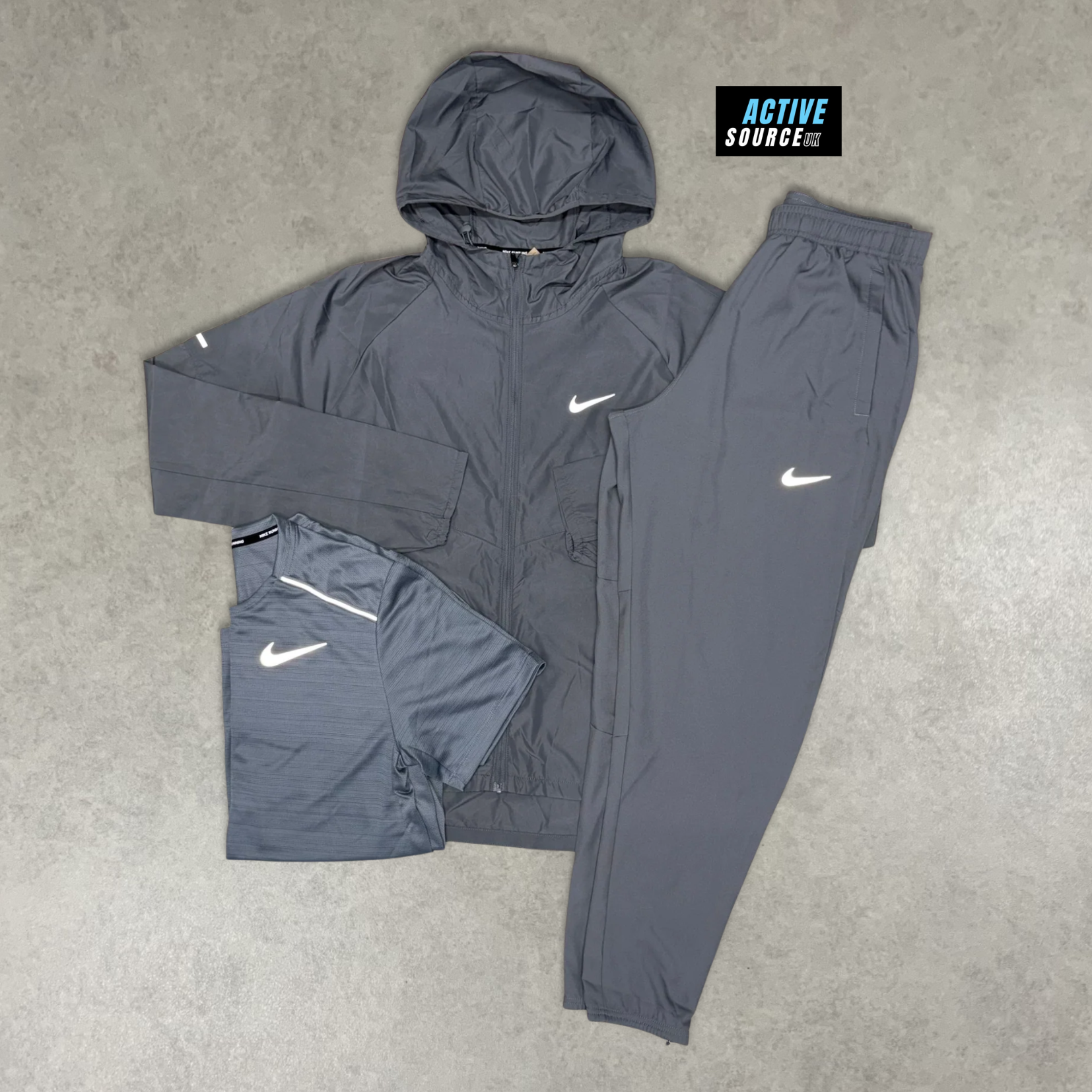 Nike Miller Repel Jacket 3 Piece Tracksuit Set "Smoke Grey"