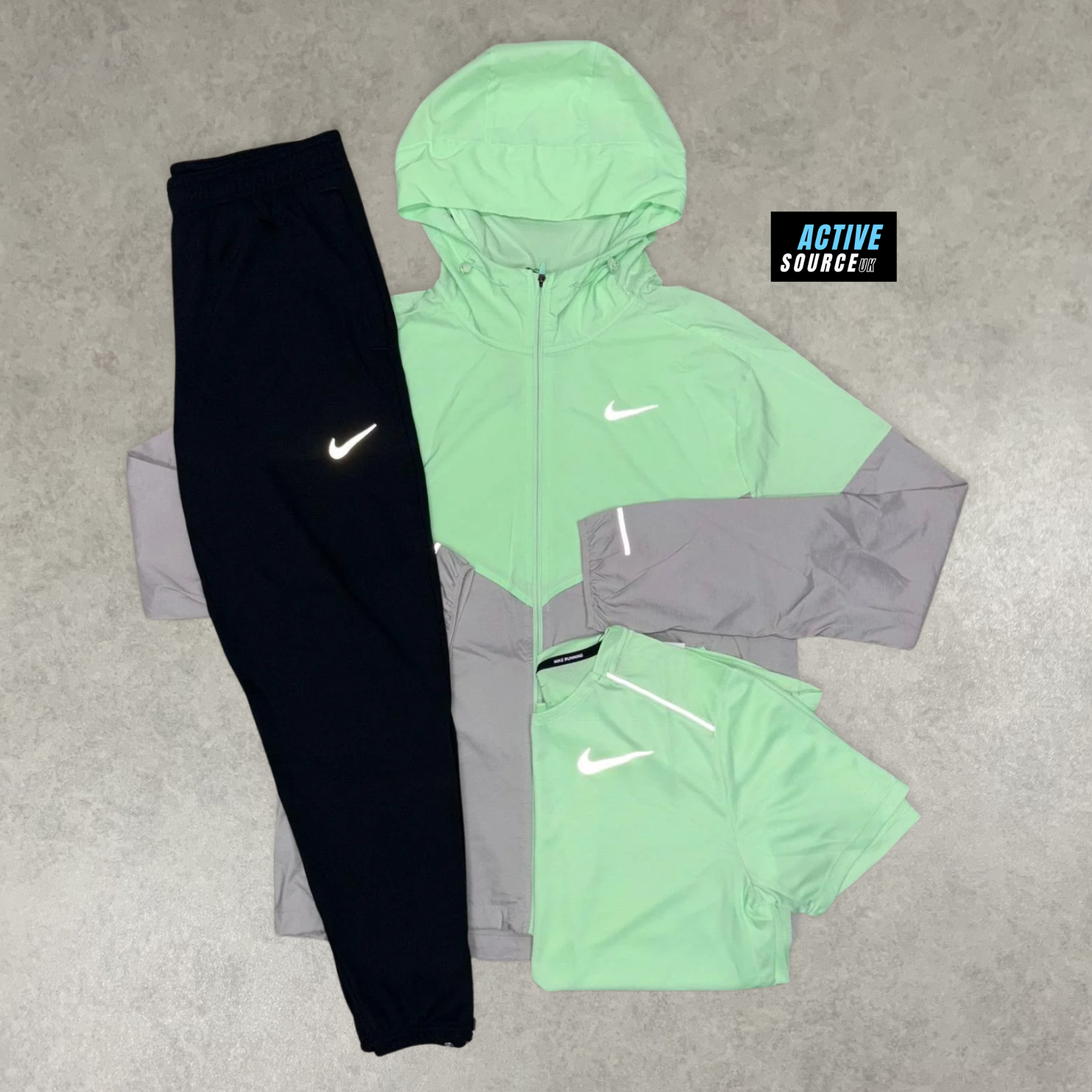 Nike UV Windrunner 3 Piece Tracksuit Set "Vapour Green/Black"