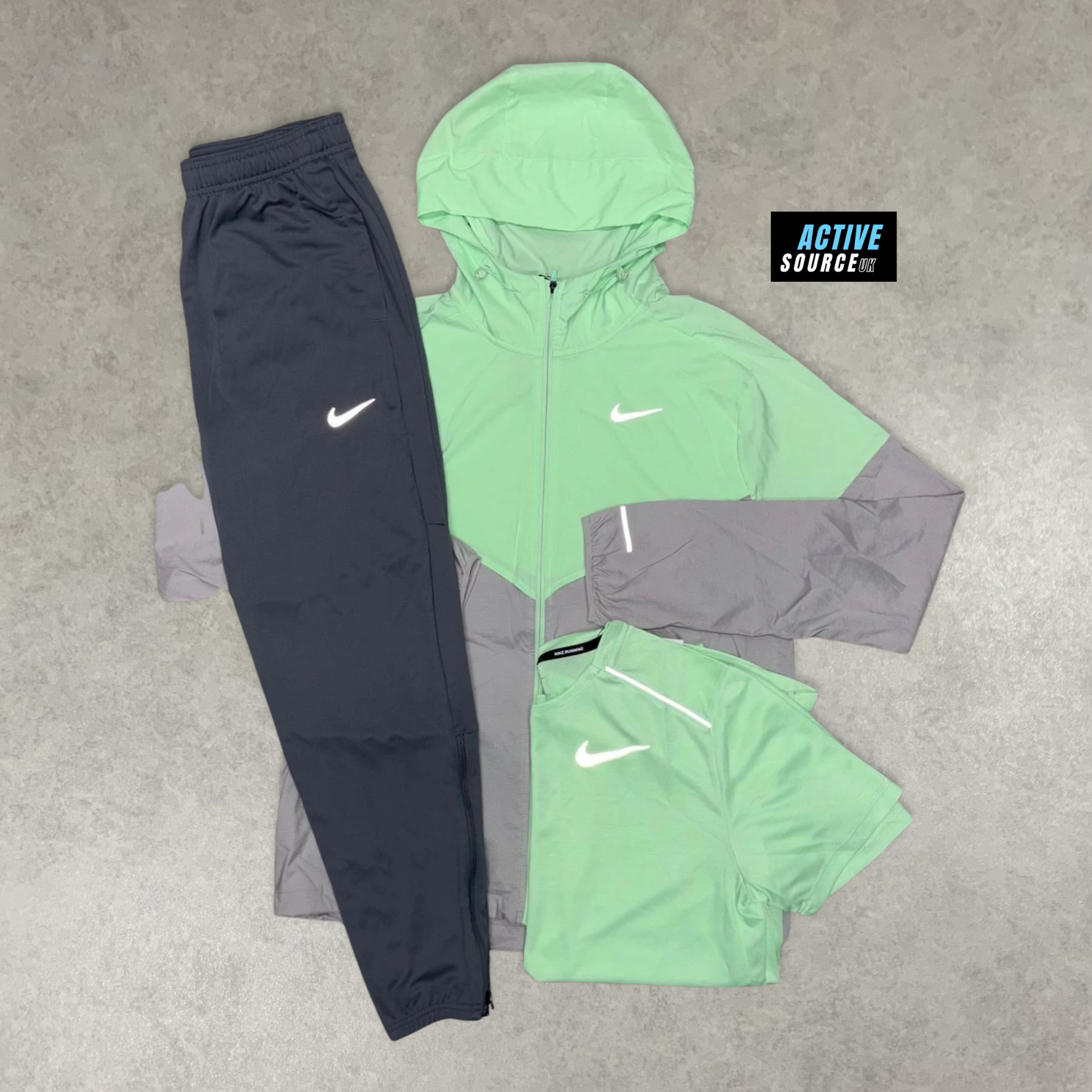 Nike UV Windrunner 3 Piece Tracksuit Set "Vapour Green/Grey"