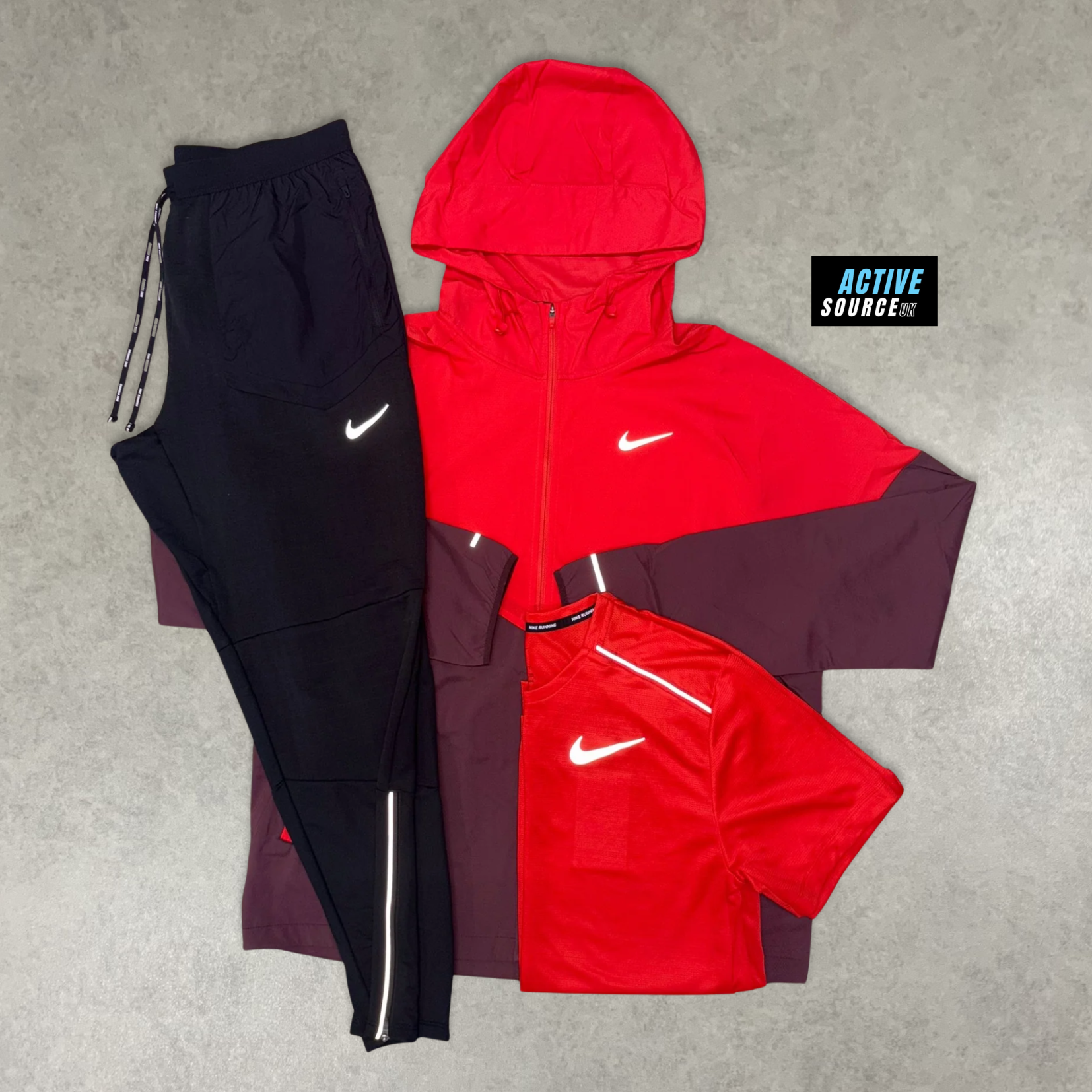 Nike UV Windrunner 3 Tracksuit Phenom Set "Crimson Red/Maroon/Black"
