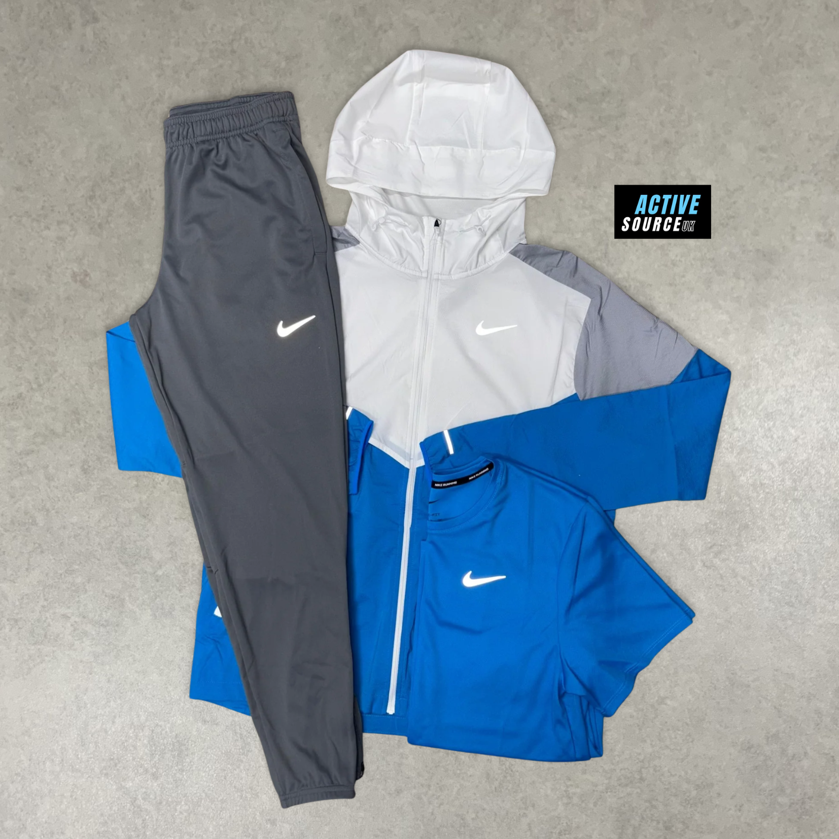 Nike UV Windrunner 3 Piece Tracksuit Set "Blue Hero/Grey//White"
