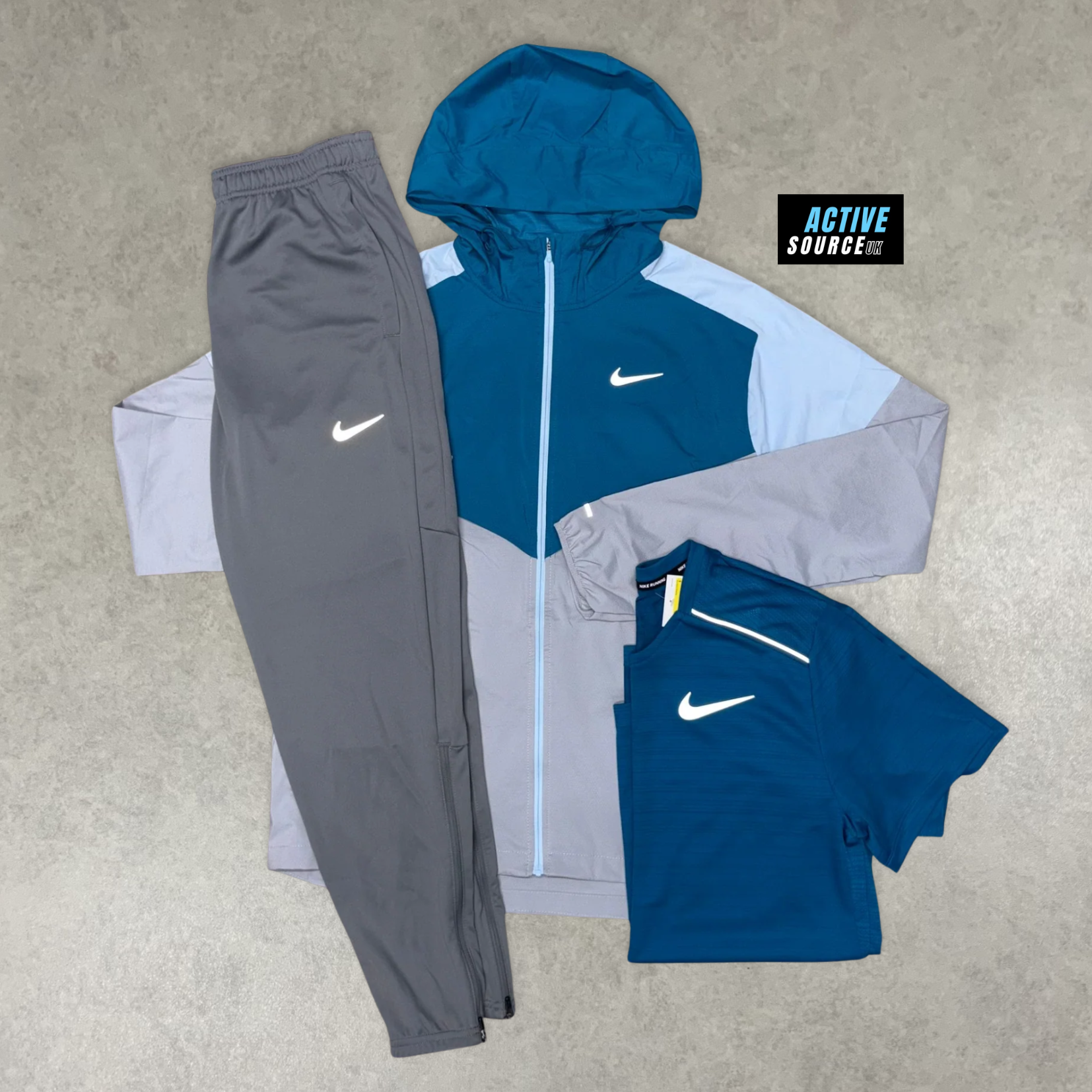 Nike UV Windrunner 3 Piece Tracksuit "Green Abyss/Grey"
