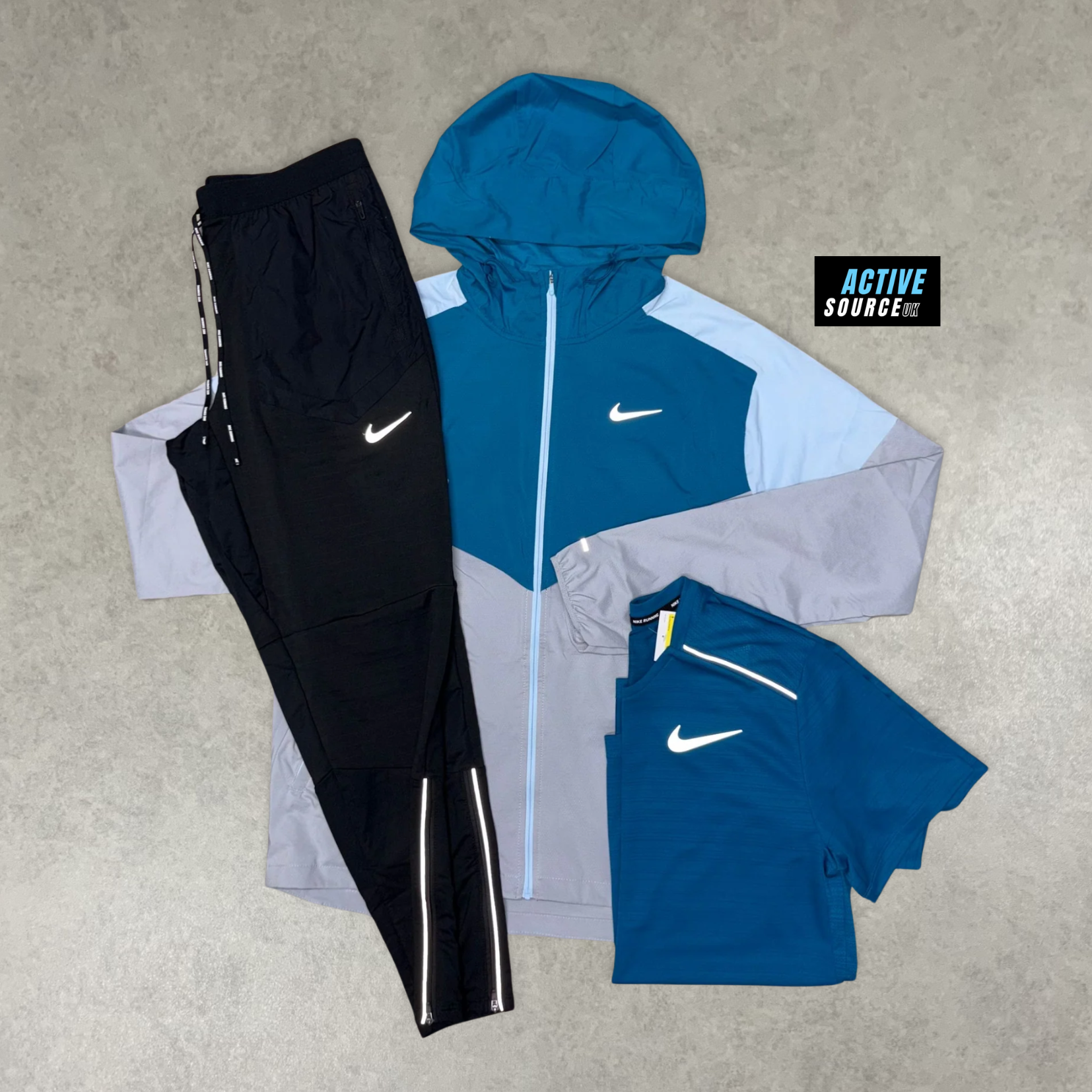 Nike UV Windrunner 3 Piece Tracksuit Phenoms Set "Green Abyss/Black"
