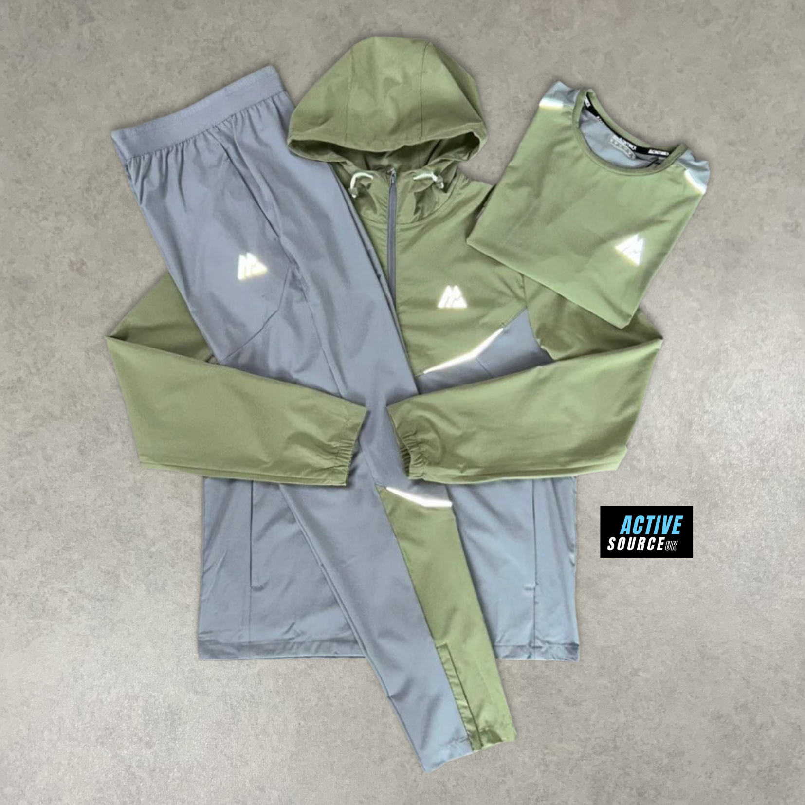 Montirex Surge 3 Piece Tracksuit "Green/Grey"