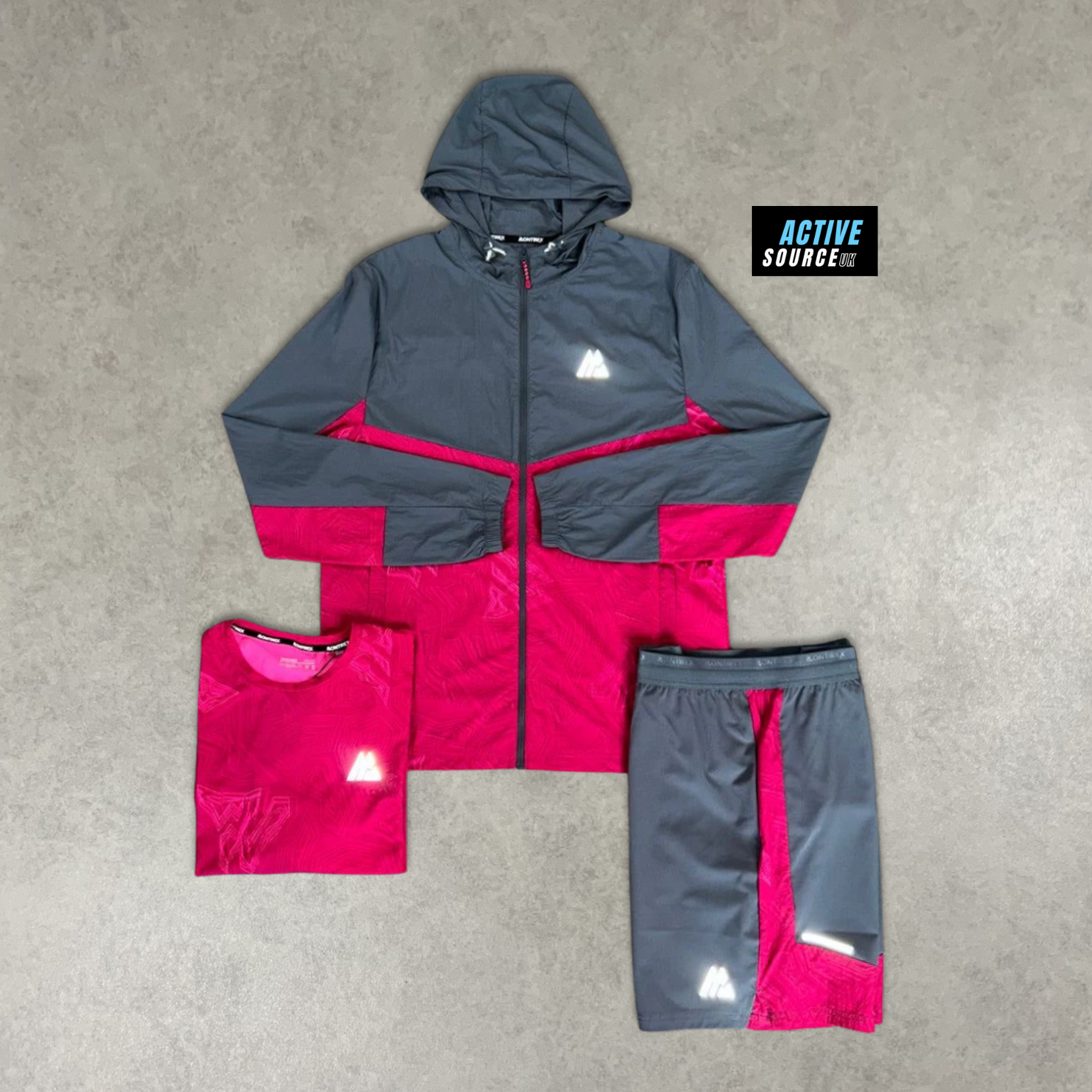 Montirex Geo Jacket 3 Piece Set "Cheery/Grey"