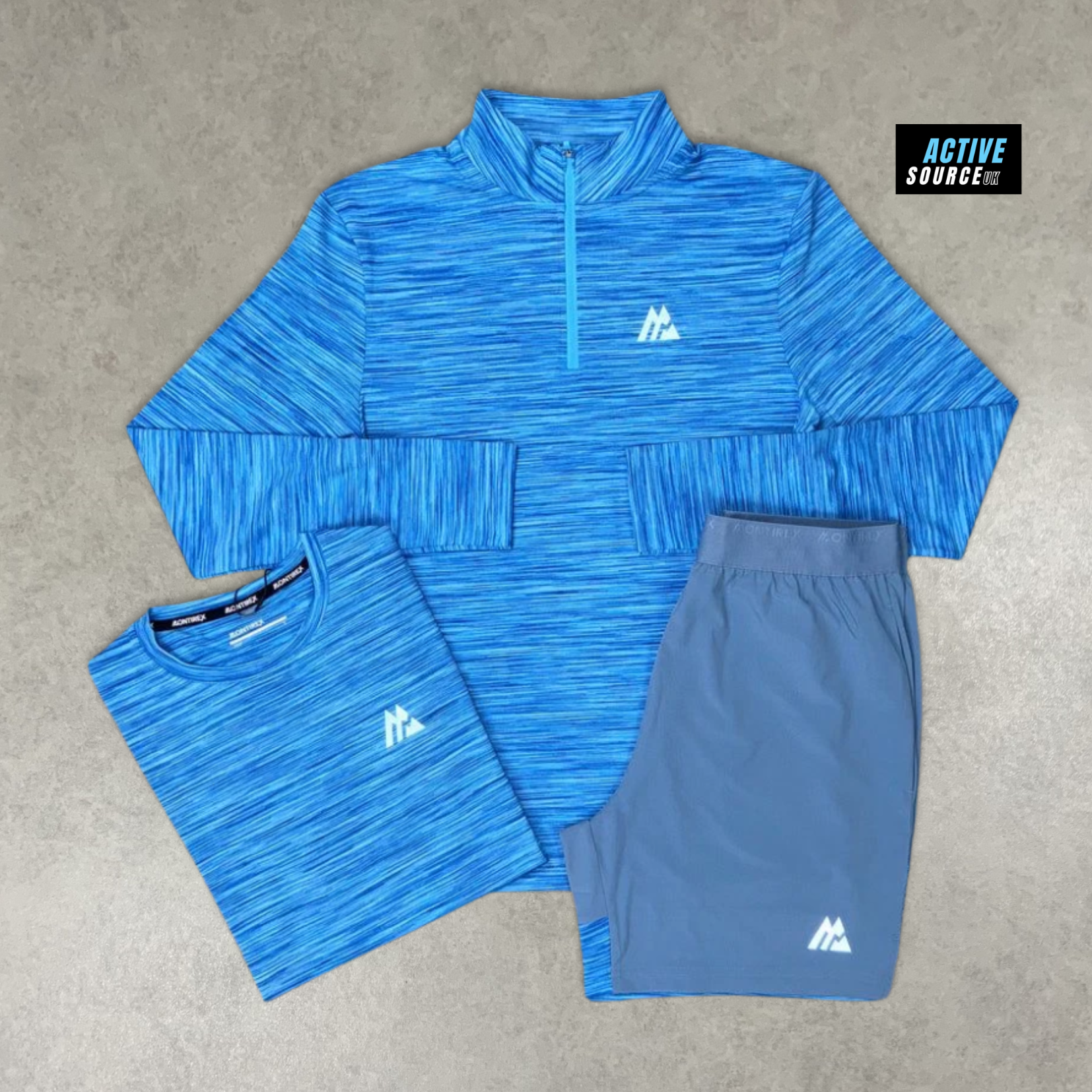 Montirex Trail 1/4 Zip Tri Set "Blue/Grey"