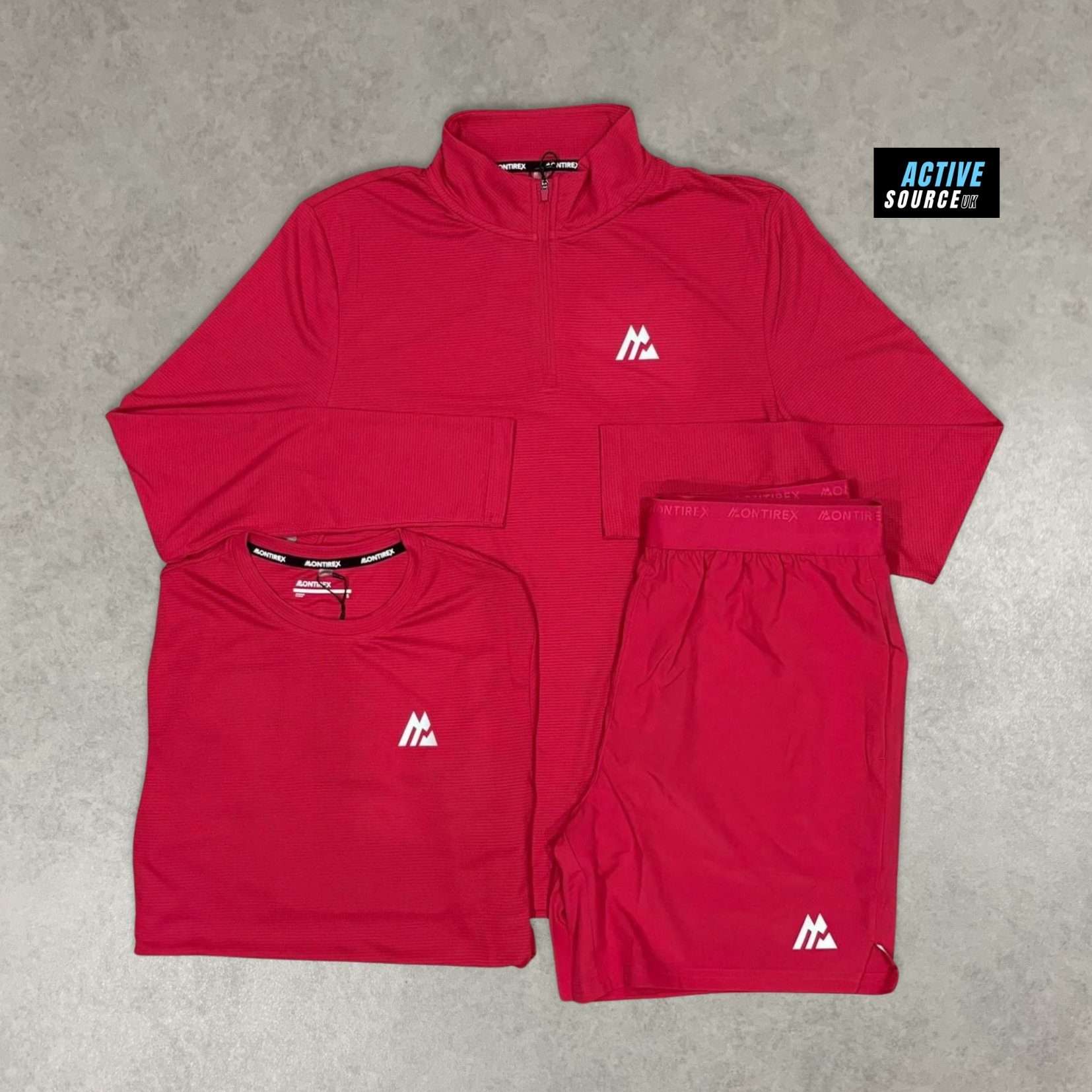 Montirex 1/4 Zip 3 Piece Set "Spiced Cherry"