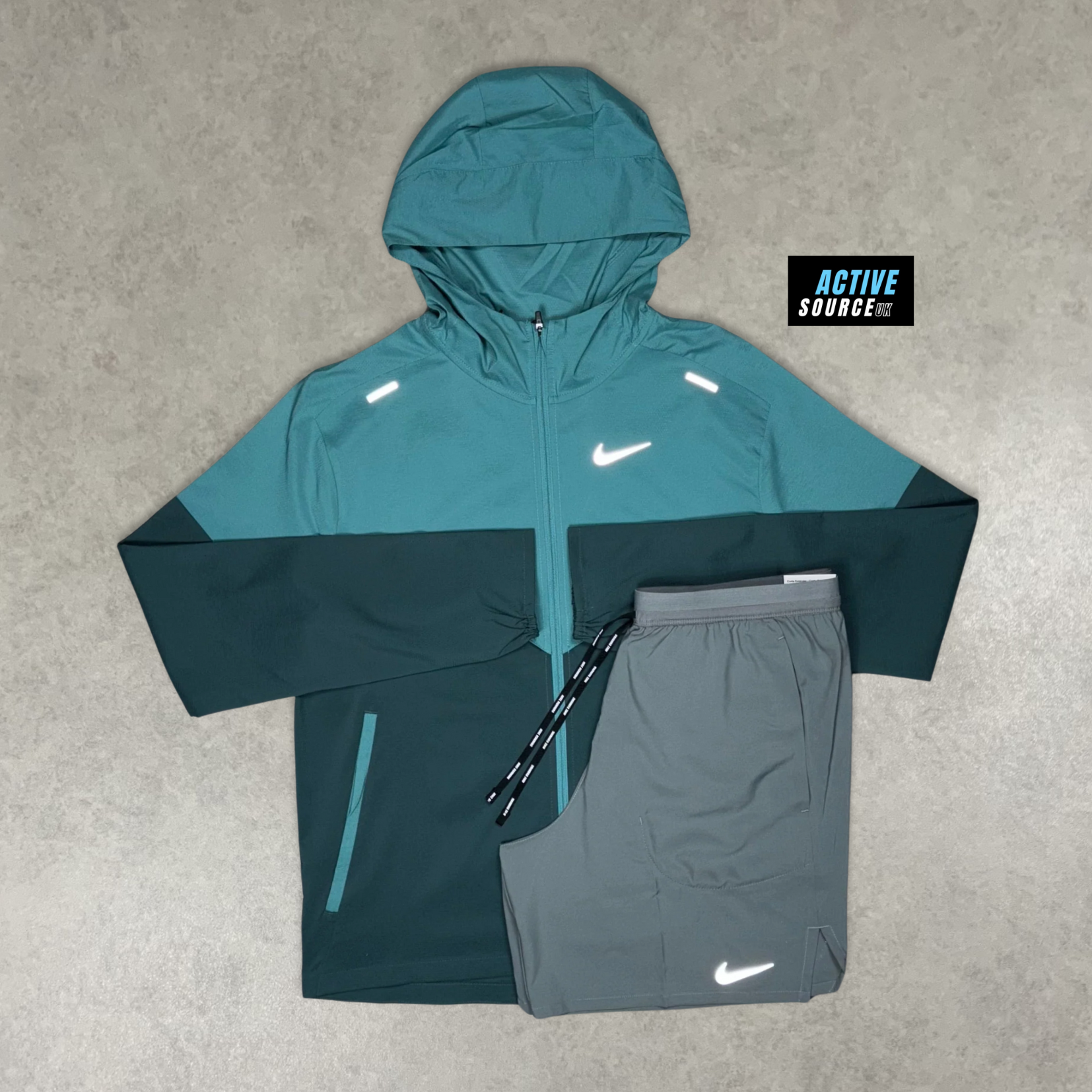 Nike Windrunner Jacket & Shorts Set "Teal"