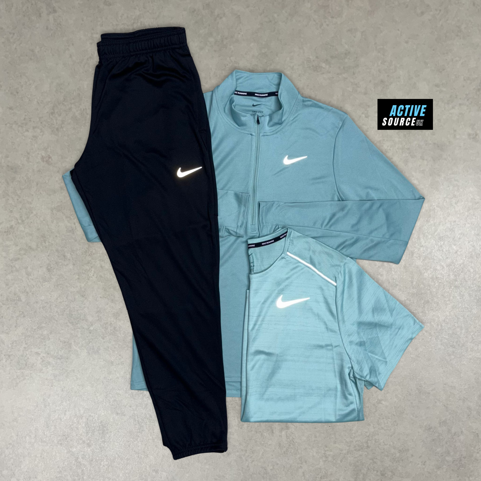 Nike Pacer 1/4 Zip 3 Piece Tracksuit "Mineral Blue"