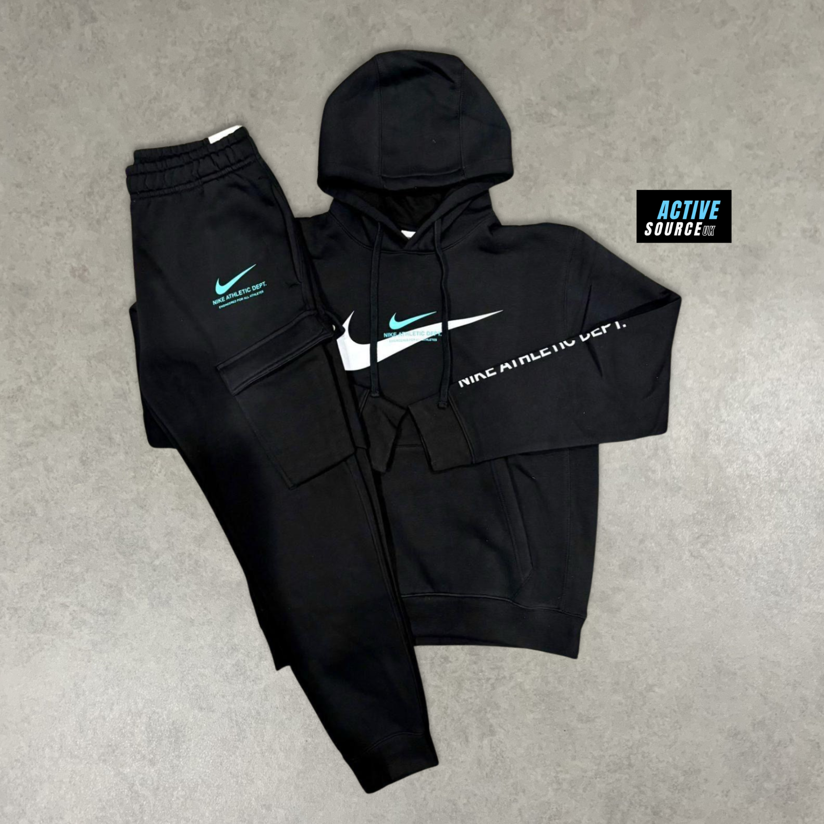 Nike Athletic Dept "Double Black/Cyan"