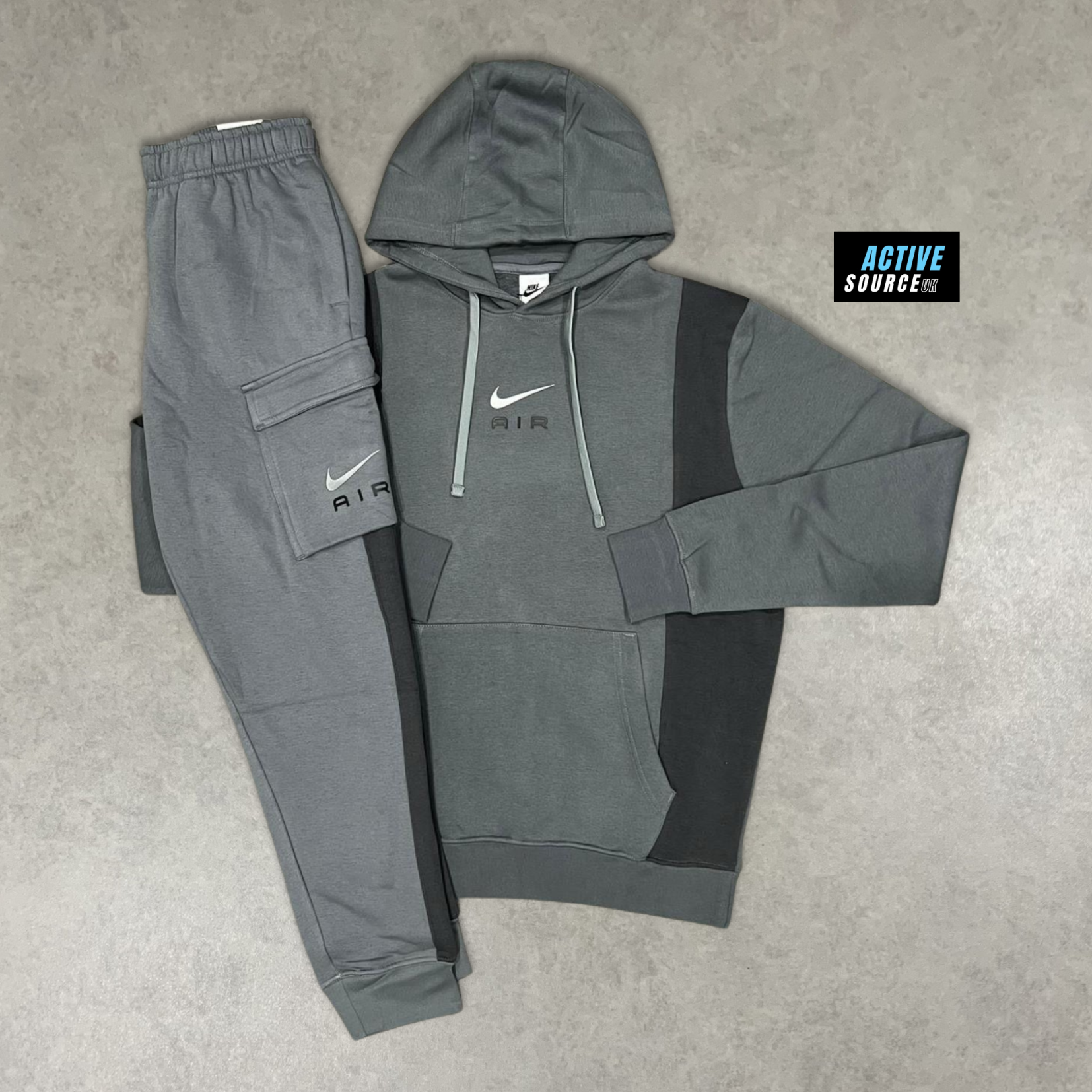 Nike Air Fleece Cargo Tracksuit "Grey/Charcoal"