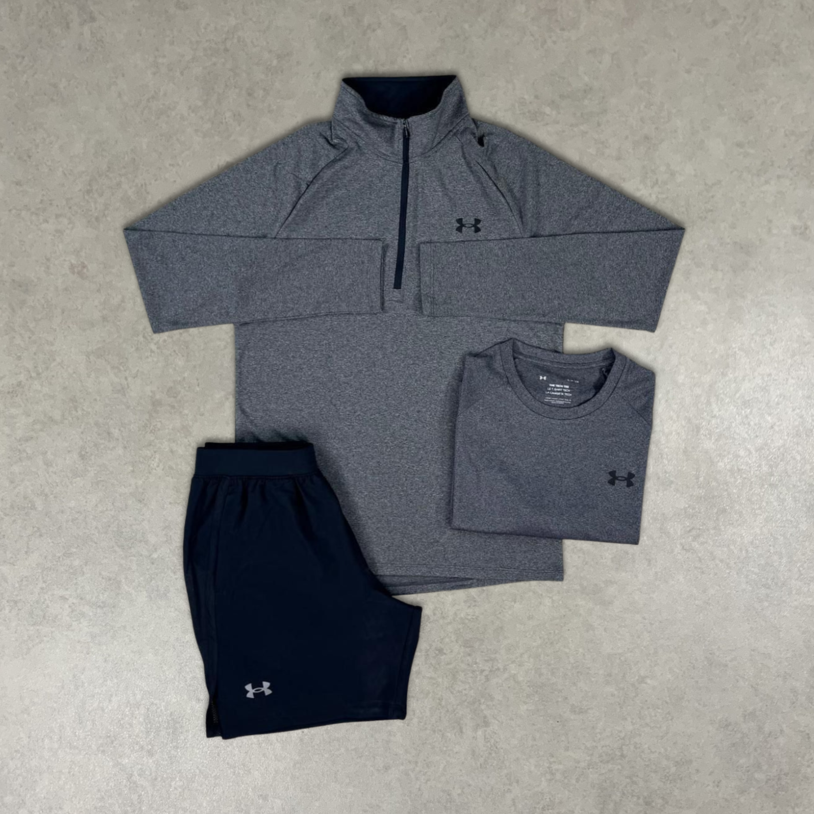 Under Armour Velocity Half-Zip 3 Piece Set "Smoke Grey"