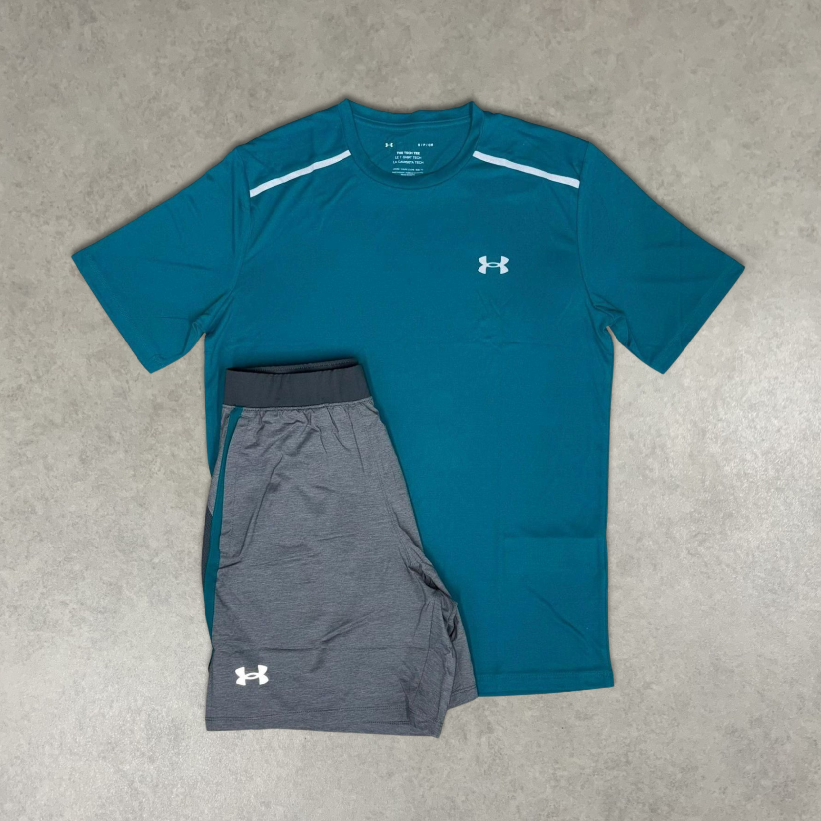Under Armour Shorts & Tee Set "Teal/Grey"