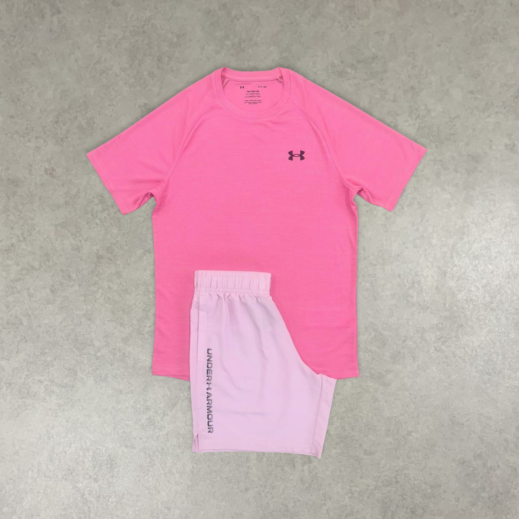 Under Armour Woven Shorts & Tee Set "Pink"