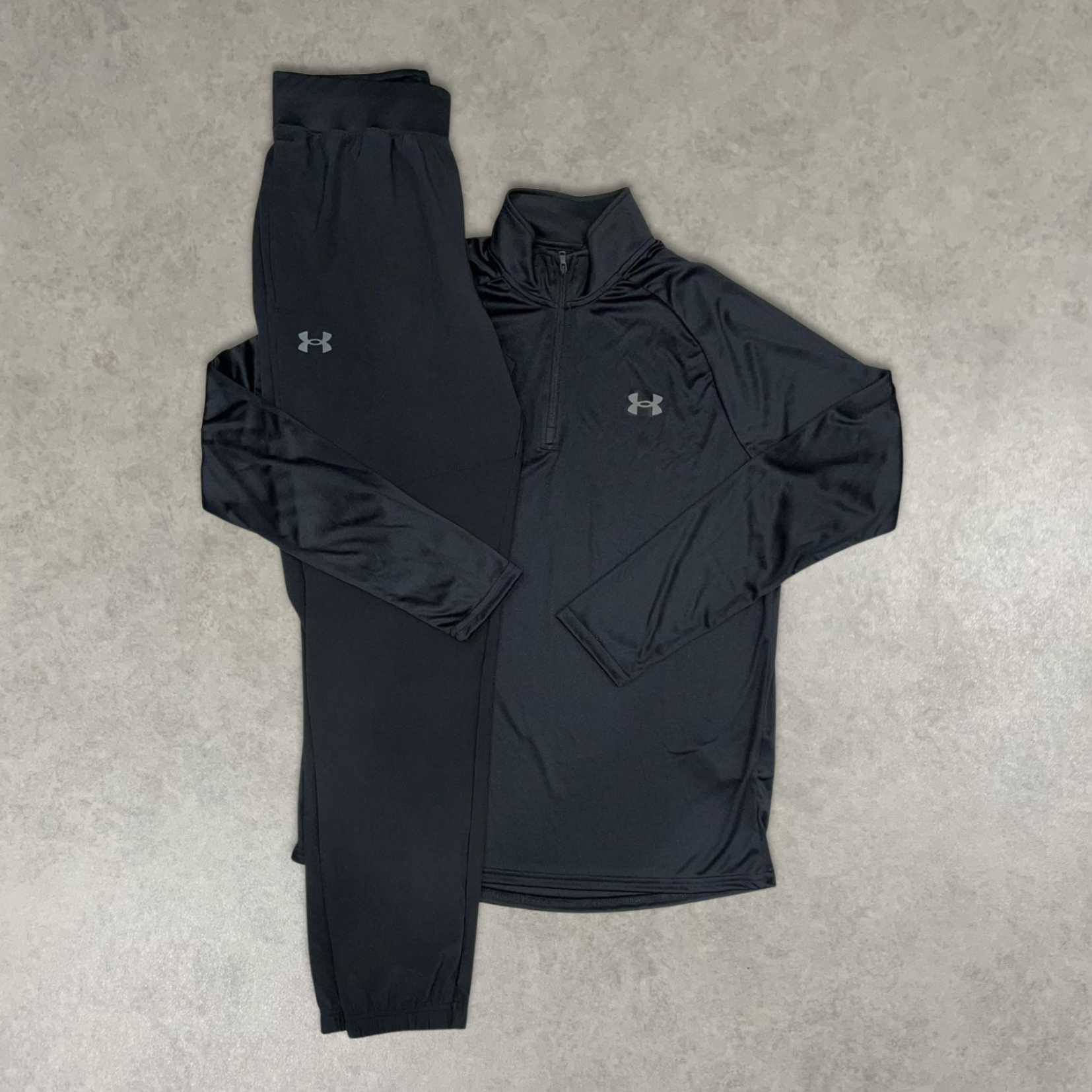 Under Armour Tech 1/4 Zip Tracksuit "Double Black"