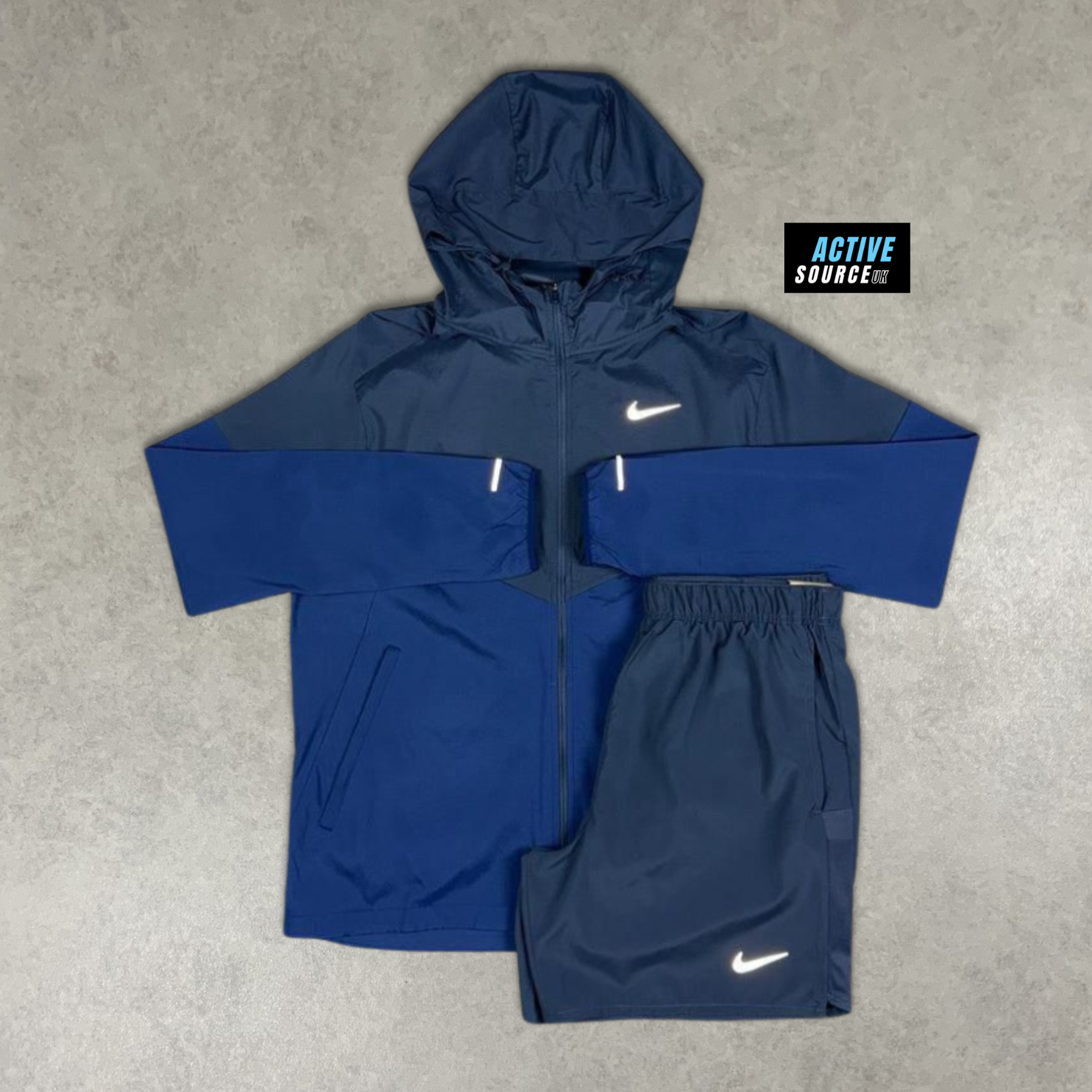 Nike Windrunner Jacket & Shorts Set "Royal Blue"
