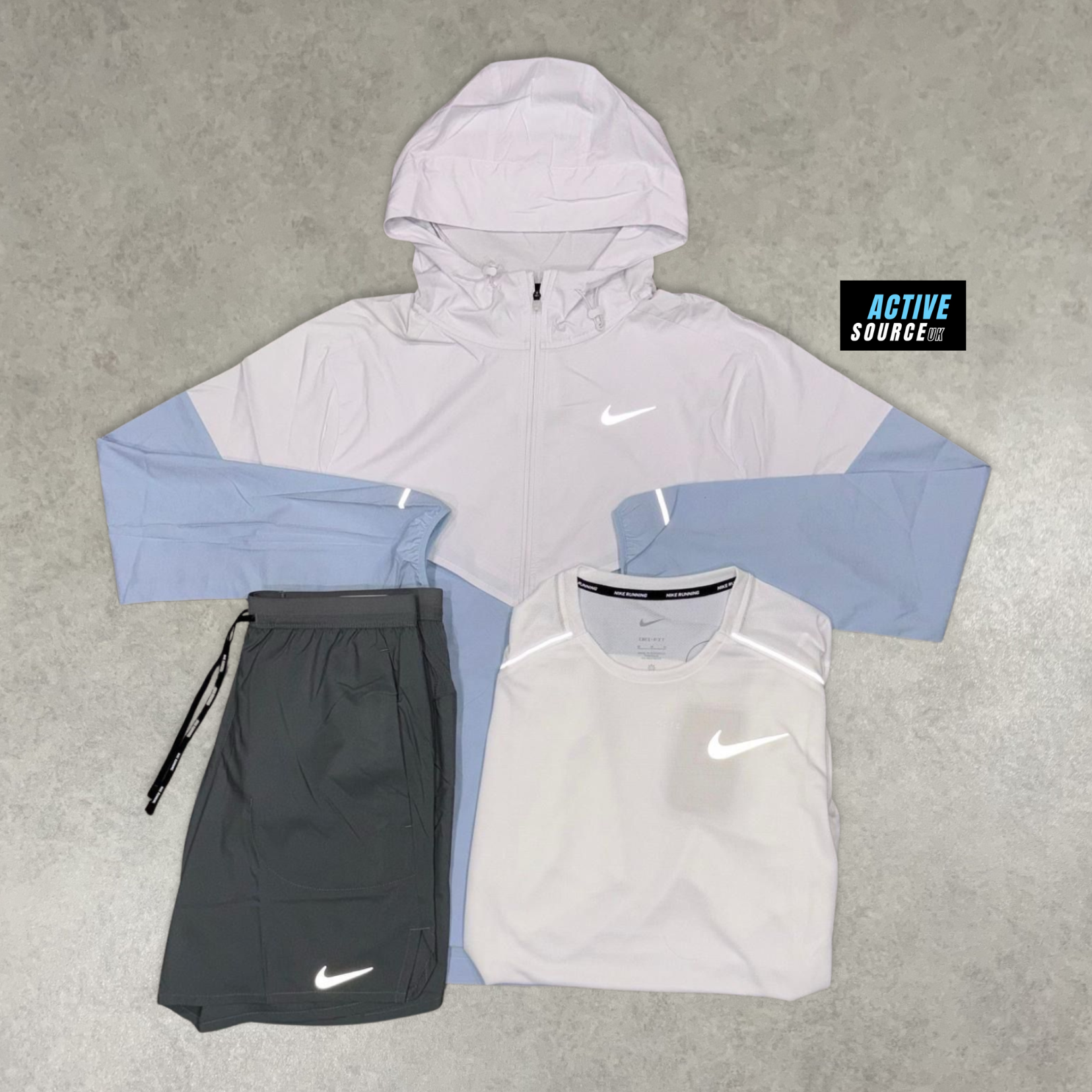 Nike Windrunner 3 Piece Set "Armoury Blue//Ice White/Grey"