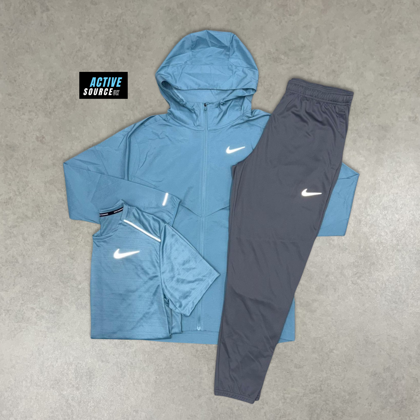 Nike Windrunner 3 Piece Tracksuit "Demin Turquoise/Grey"