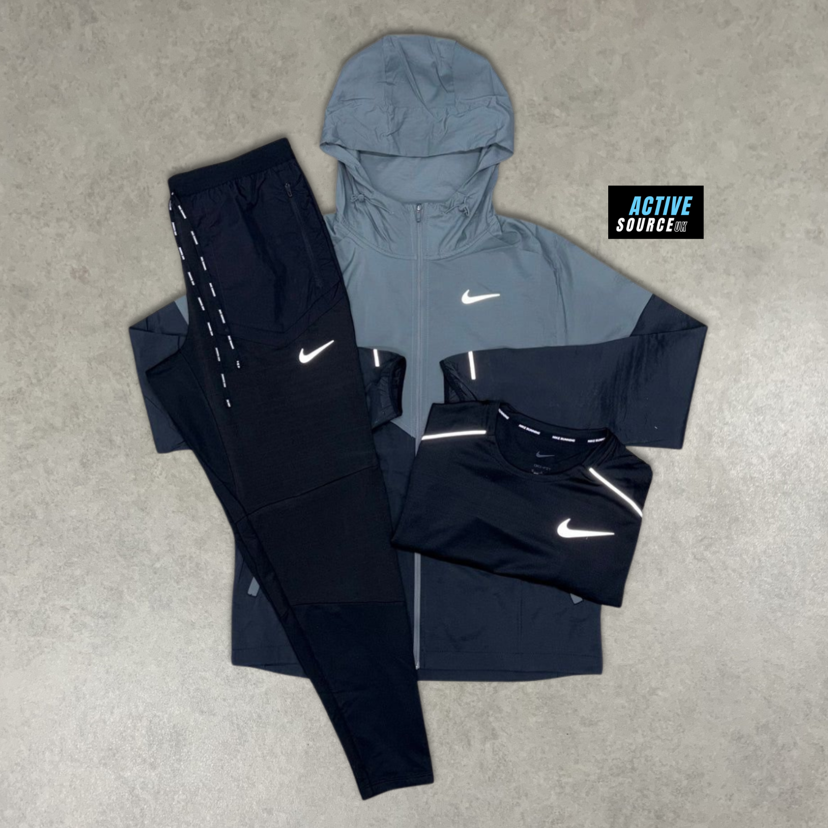 Nike Windrunner 3 Piece Tracksuit "Triple Black/Grey"