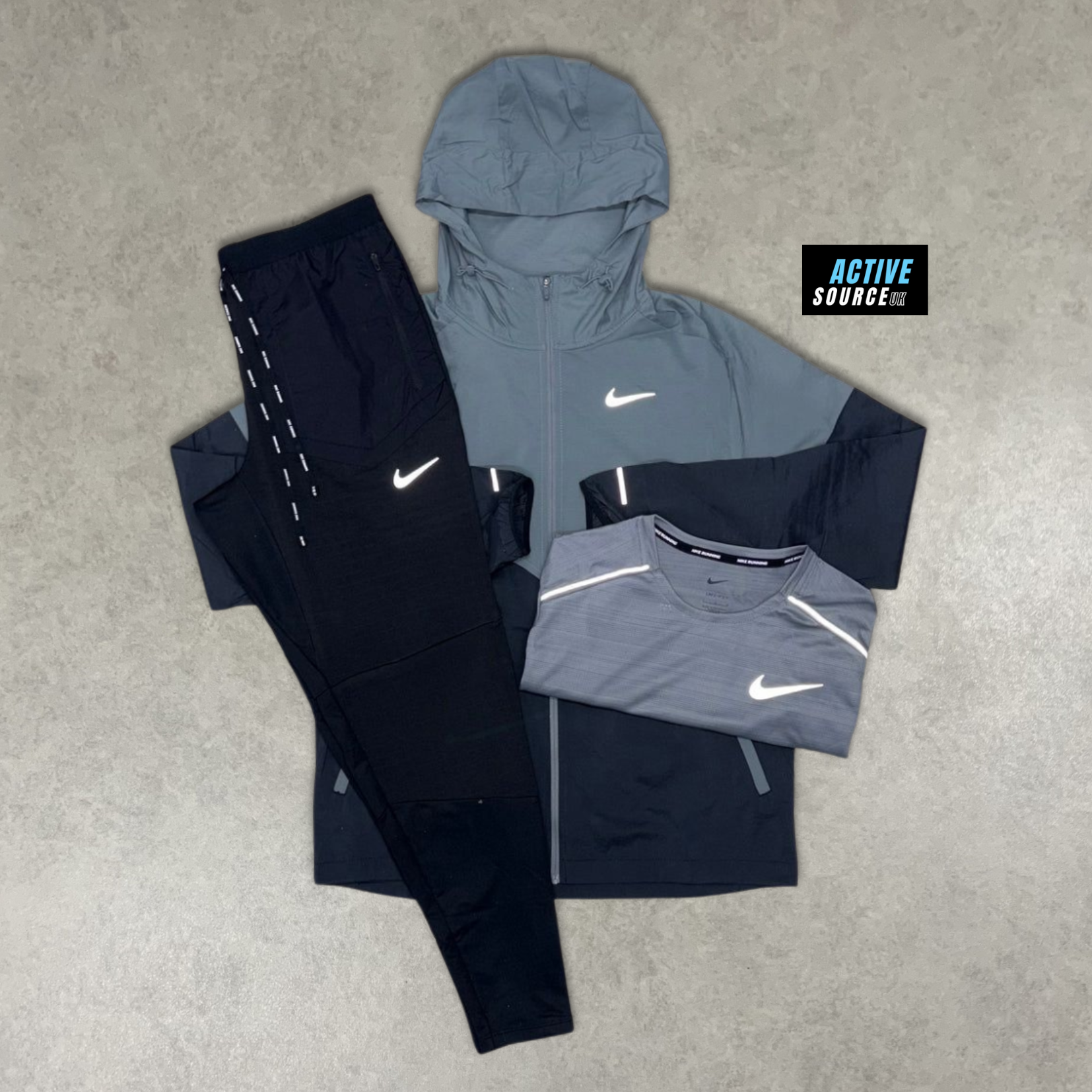 Nike Windrunner 3 Piece Tracksuit "Black/Grey"
