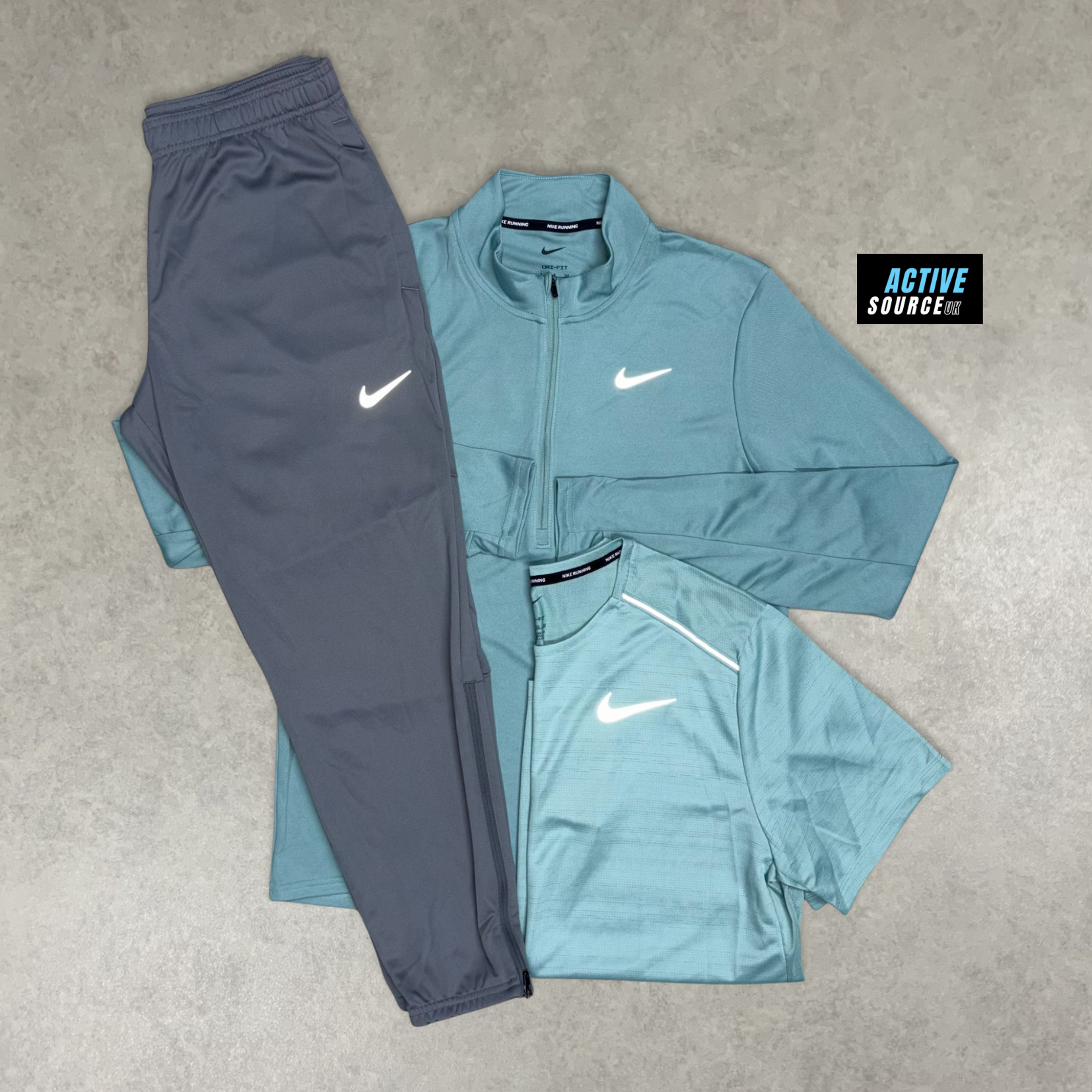 Nike Element 1/4 Zip Set "Mineral Blue/Grey"
