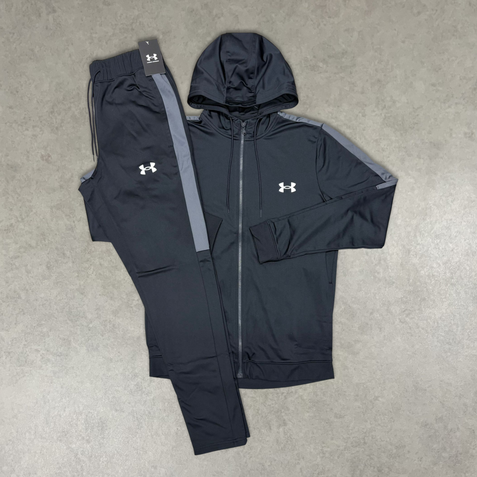 Under Armour Poly Tracksuit "Black/Grey"