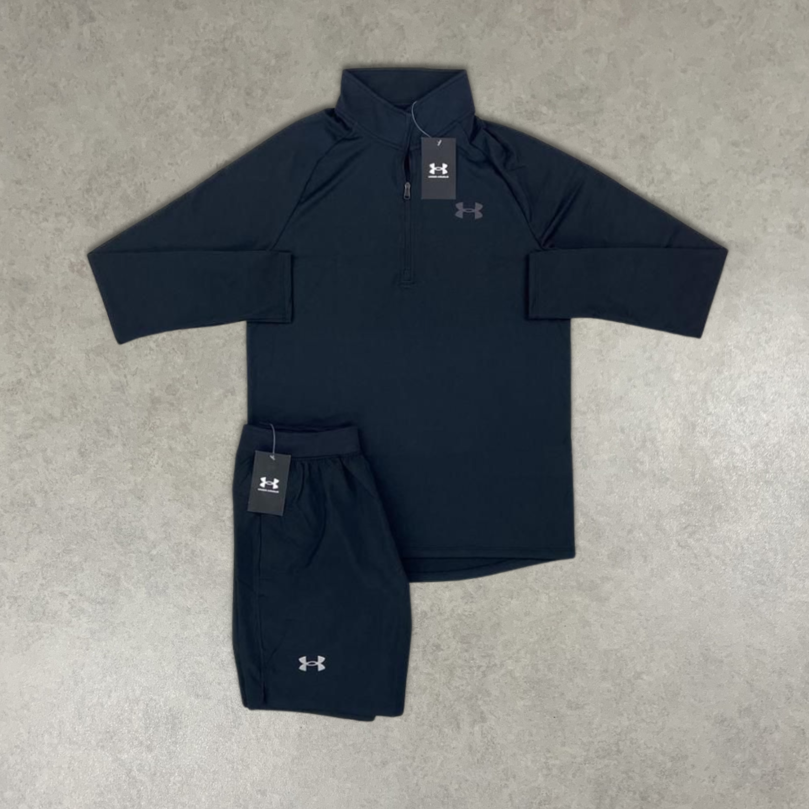 Under Amour Tech 2 Piece Set "Double Black"
