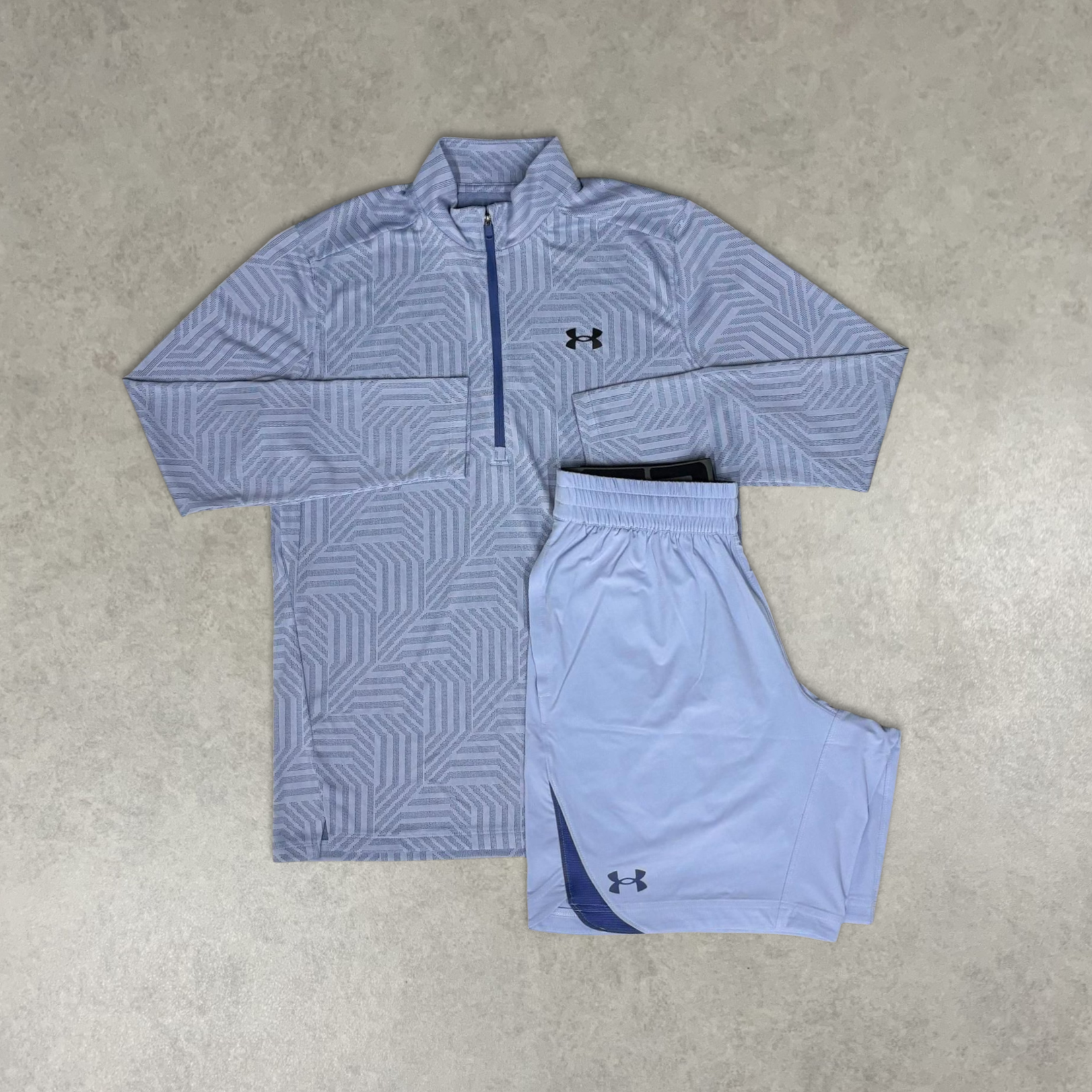 Under Armour Textured 1/4 Zip 2 Piece Set "Purple"
