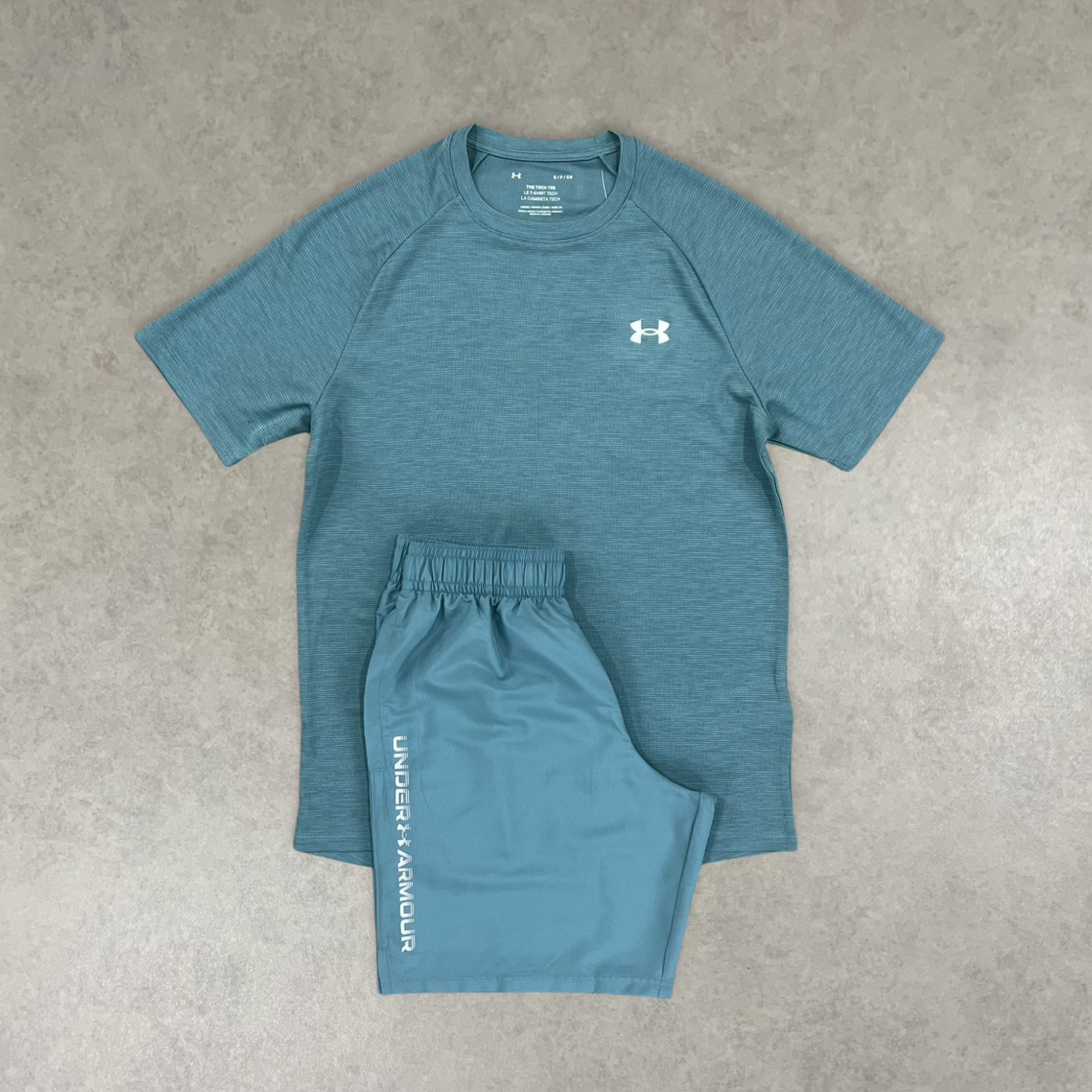 Under Armour Tech Shorts & Tee Set "Jasper Blue"