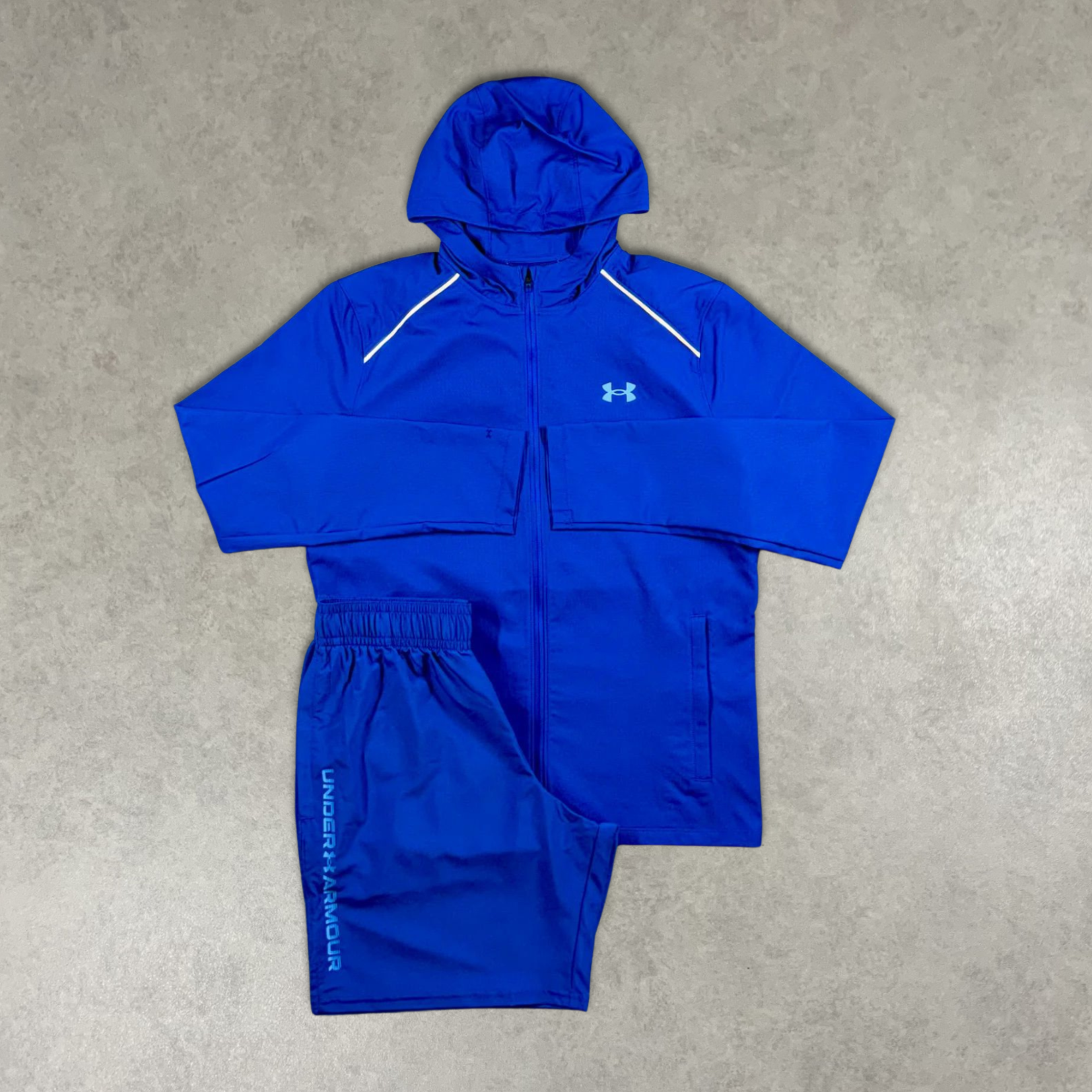 Under Armour Launch Jacket & Shorts Set "Storm Blue"