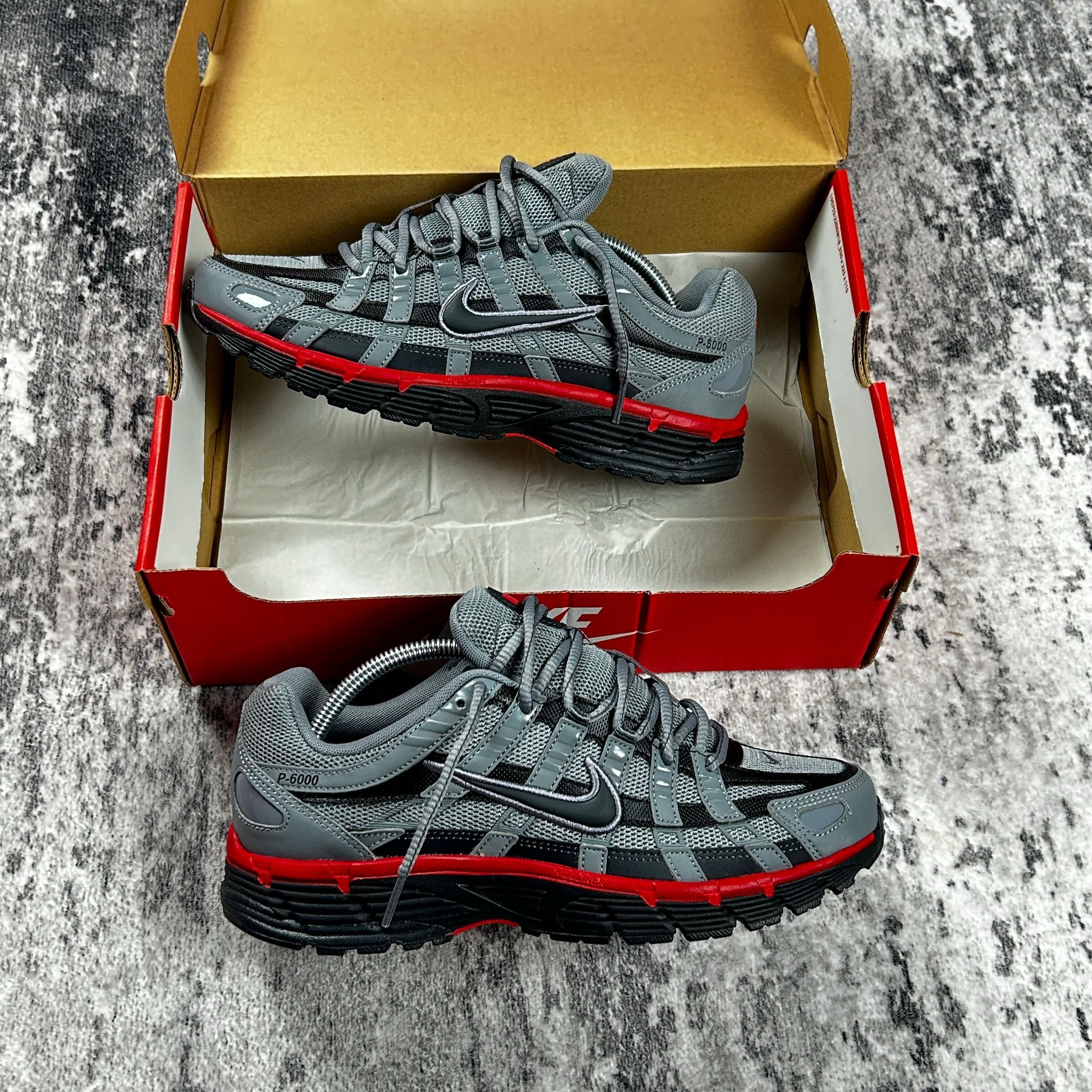 Nike P6000s "Cool Grey/University Red"