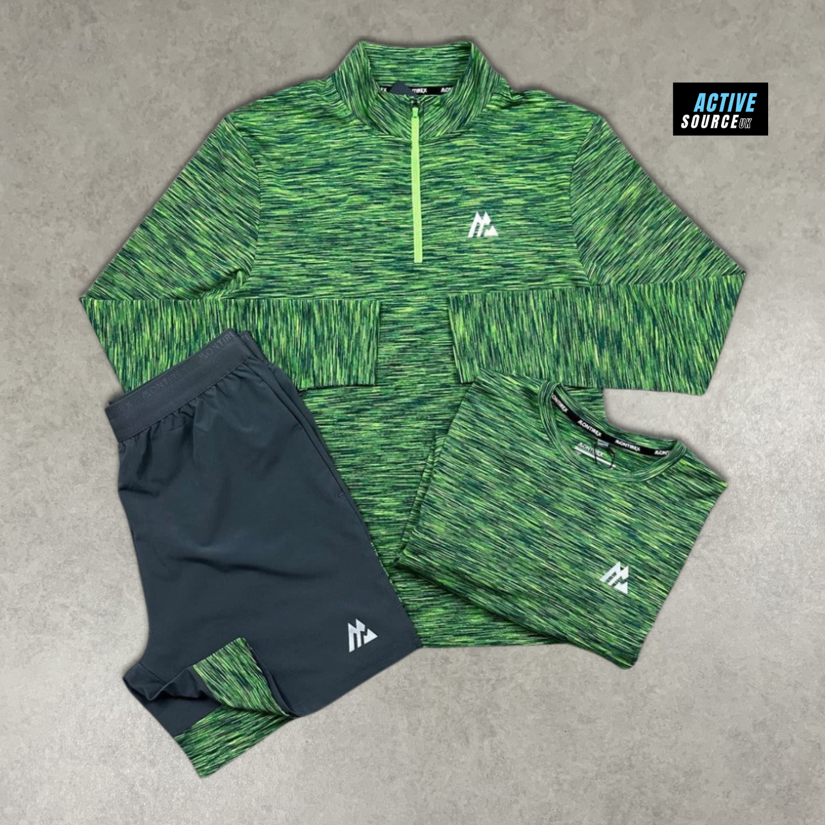 Montirex Trail 1/4 Zip 3 Piece Set "Green/Grey"